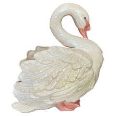 Jardinière vintage en céramique Swan