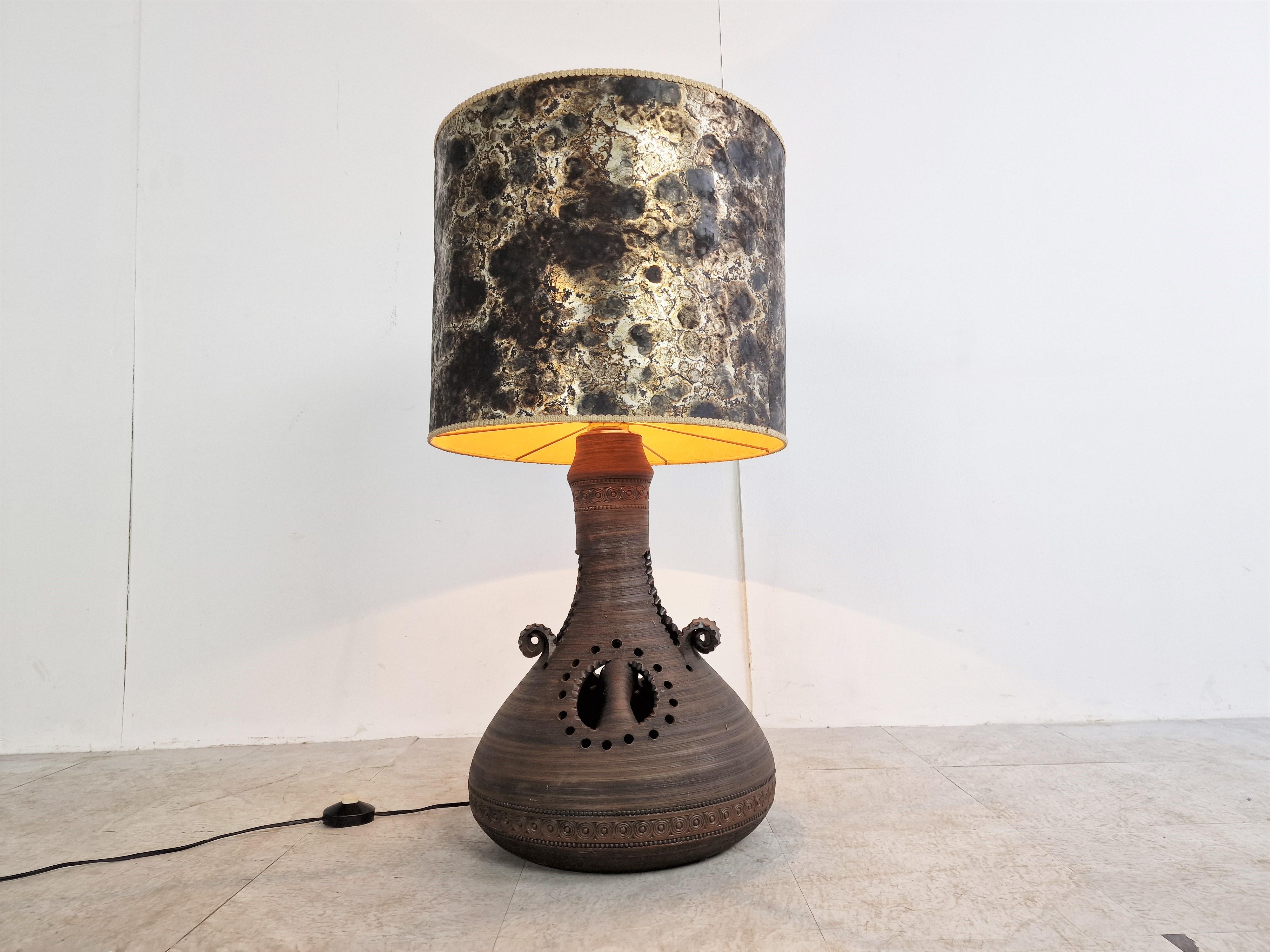 Belgian Vintage ceramic table lamp, 1960s