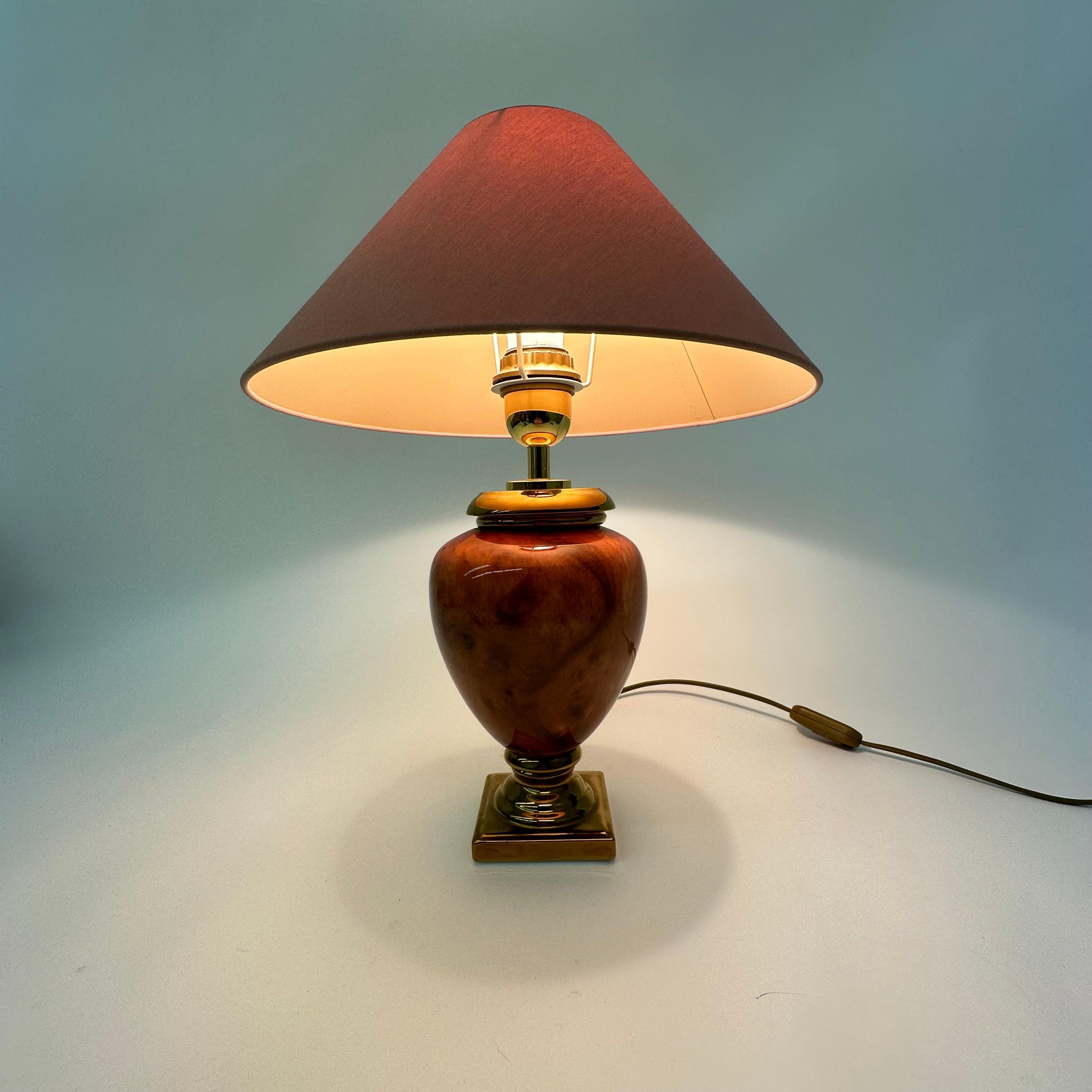 Mid-Century Modern Vintage ceramic table lamp by Bosa , 1980’s , Italy For Sale