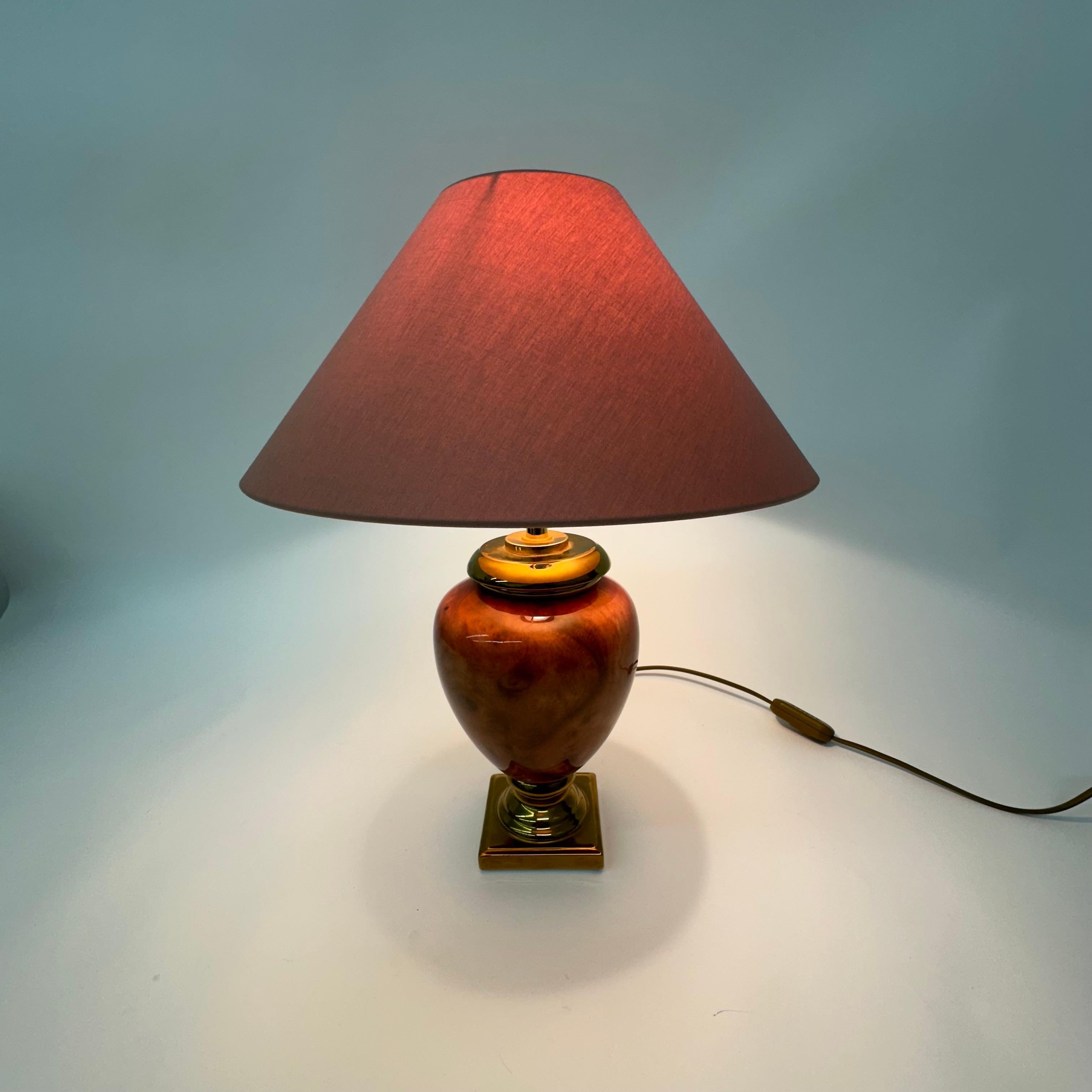 Italian Vintage ceramic table lamp by Bosa , 1980’s , Italy For Sale