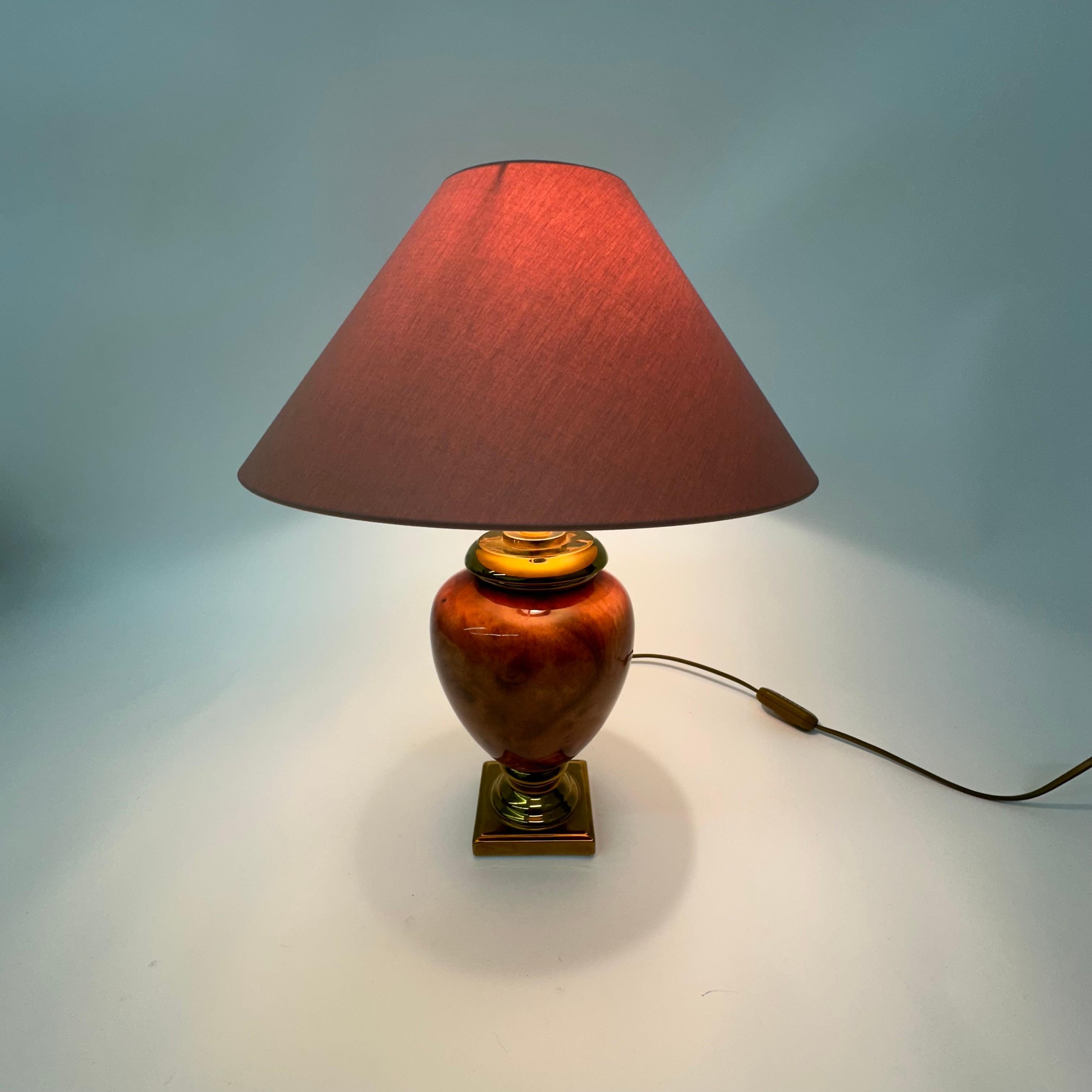Late 20th Century Vintage ceramic table lamp by Bosa , 1980’s , Italy For Sale