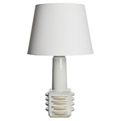Lampada da tavolo in ceramica vintage di Einar Johansen per Søholm, Danimarca, anni '60