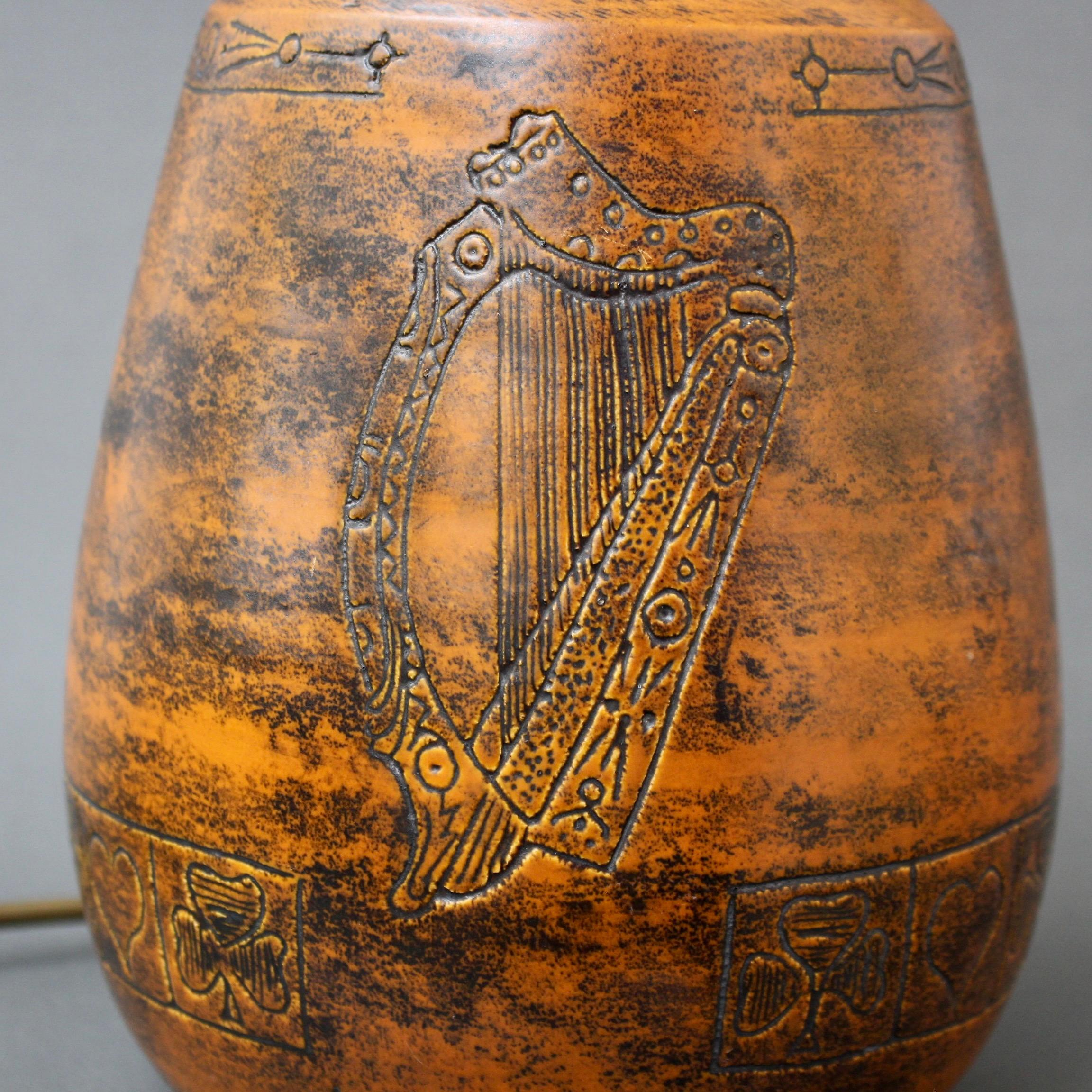 Lampada da tavolo in ceramica vintage di Jacques Blin del 1974 in vendita 6