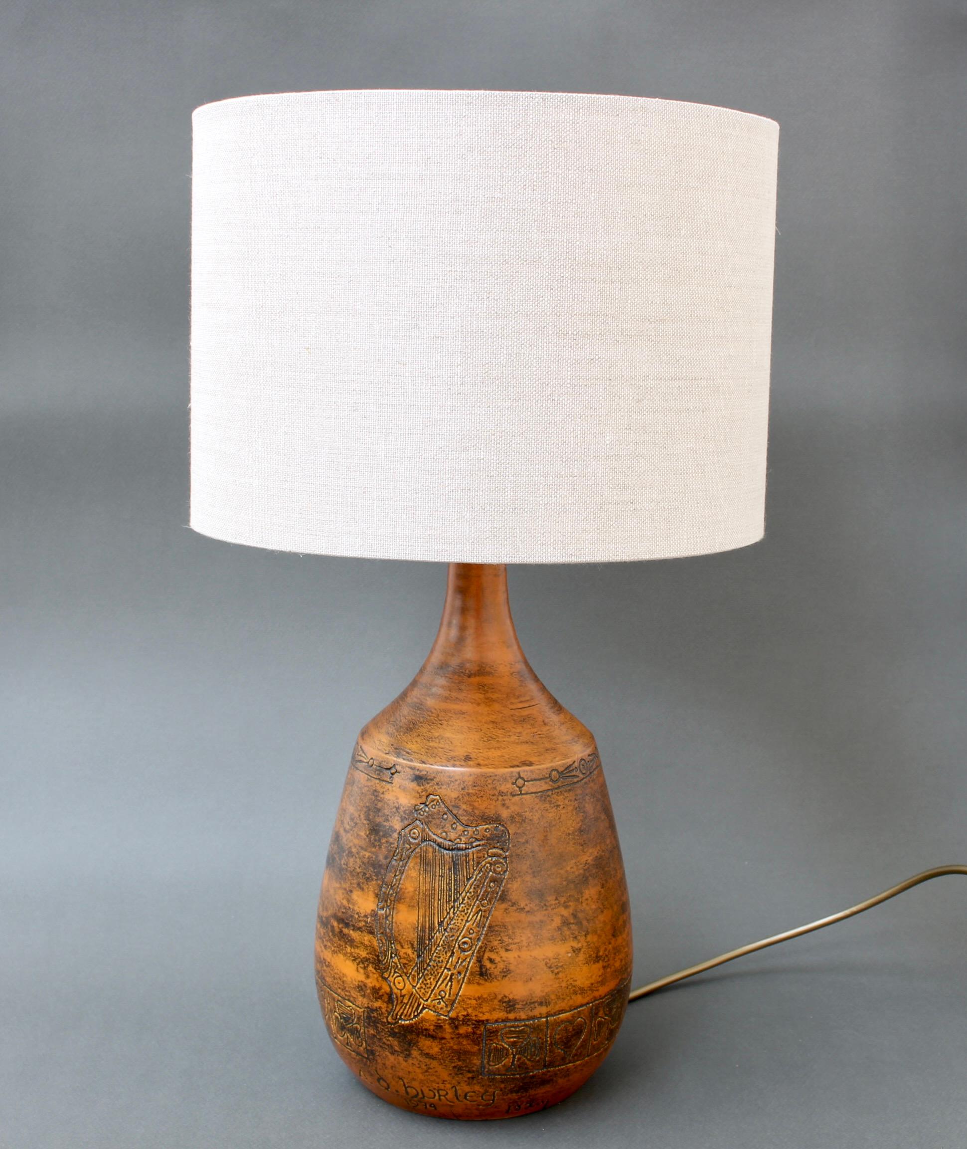 Vintage Ceramic Table Lamp by Jacques Blin '1974' In Good Condition For Sale In London, GB