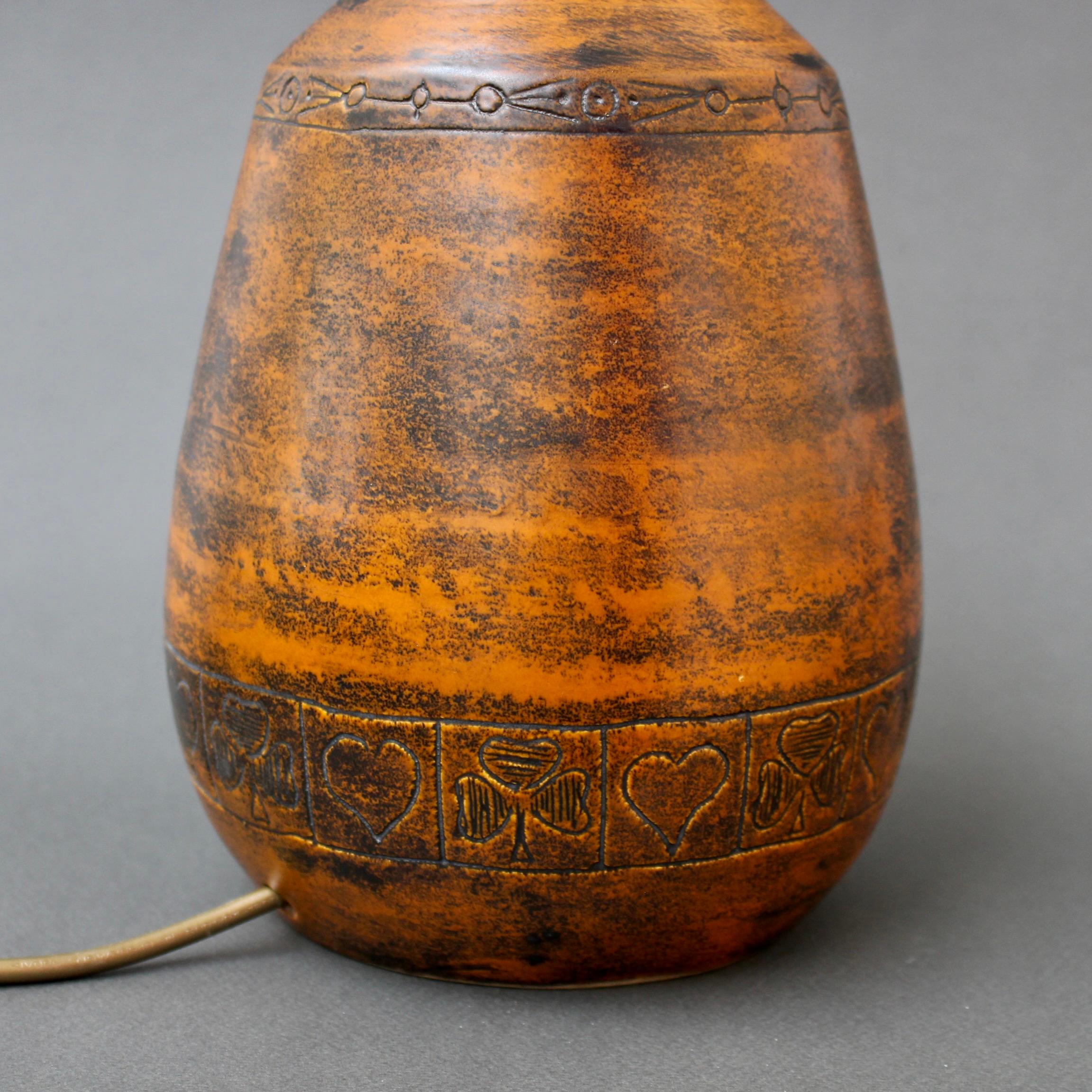 Lampada da tavolo in ceramica vintage di Jacques Blin del 1974 in vendita 3