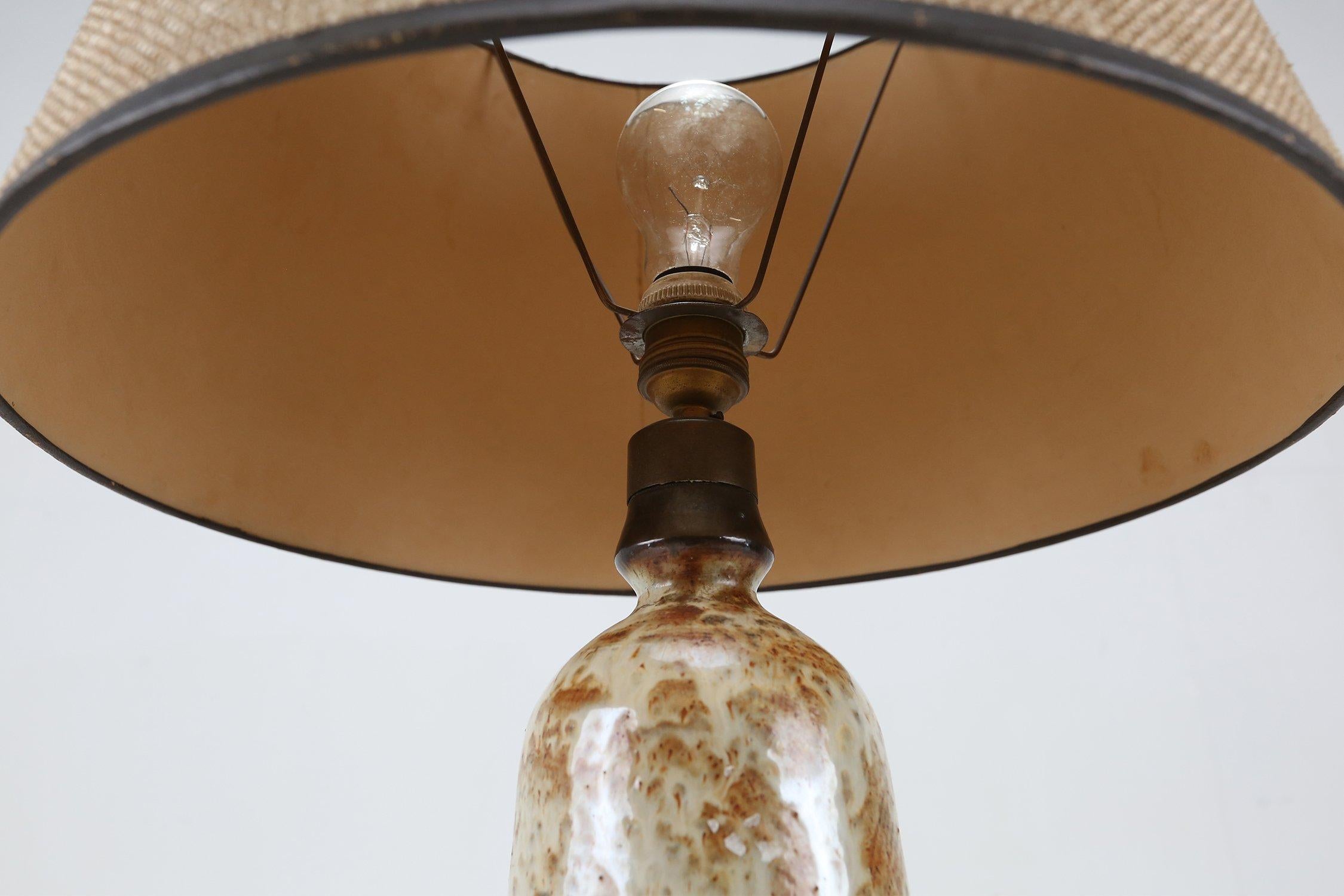 Vintage ceramic Table Lamp by Martini Vermouth, Italy 1950s For Sale 4
