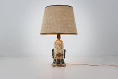 Vintage ceramic Table Lamp by Martini Vermouth, Italy 1950s