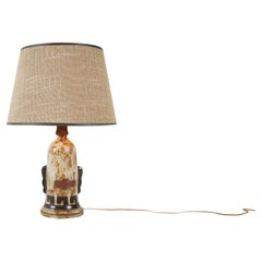 Vintage ceramic Table Lamp by Martini Vermouth, Italy 1950s