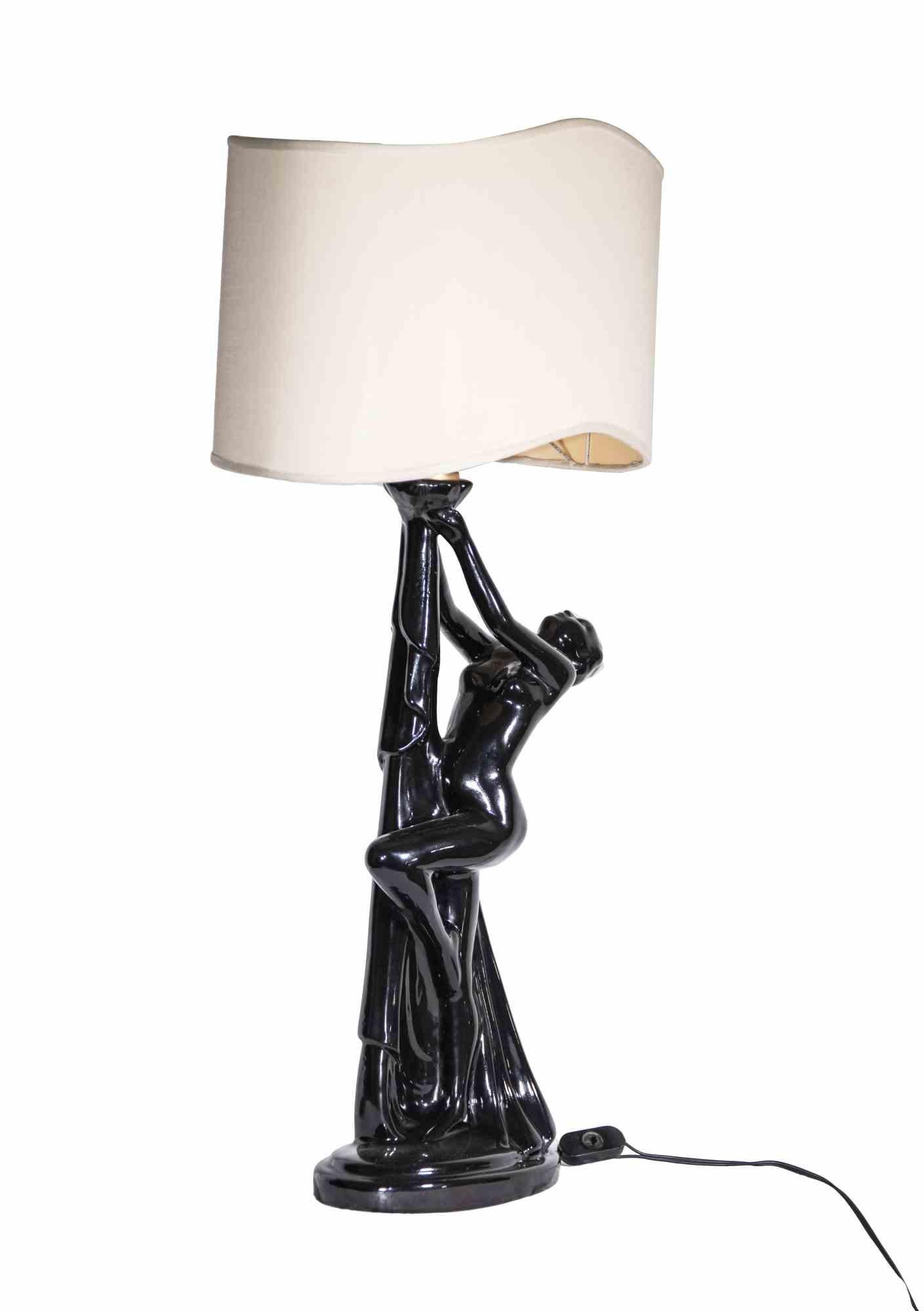 Italian Vintage Ceramic Table Lamp by Tommaso Barbi, Italy, 1970s For Sale