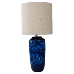 Vintage Ceramic Table Lamp, Glazed Base, Germany, 20th Century Design