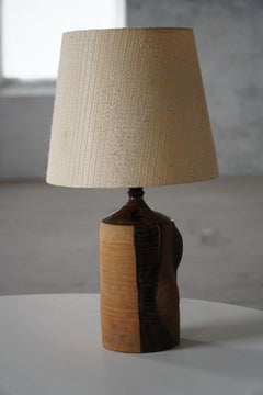 Lámpara de sobremesa vintage de cerámica en colores terrosos, danesa de los años 60