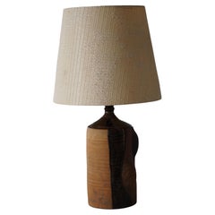 Vintage Ceramic Table Lamp in Earthern Colors, Danish Modern 1960s