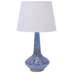 Vintage Ceramic Table Lamp in Light Blue by Soholm
