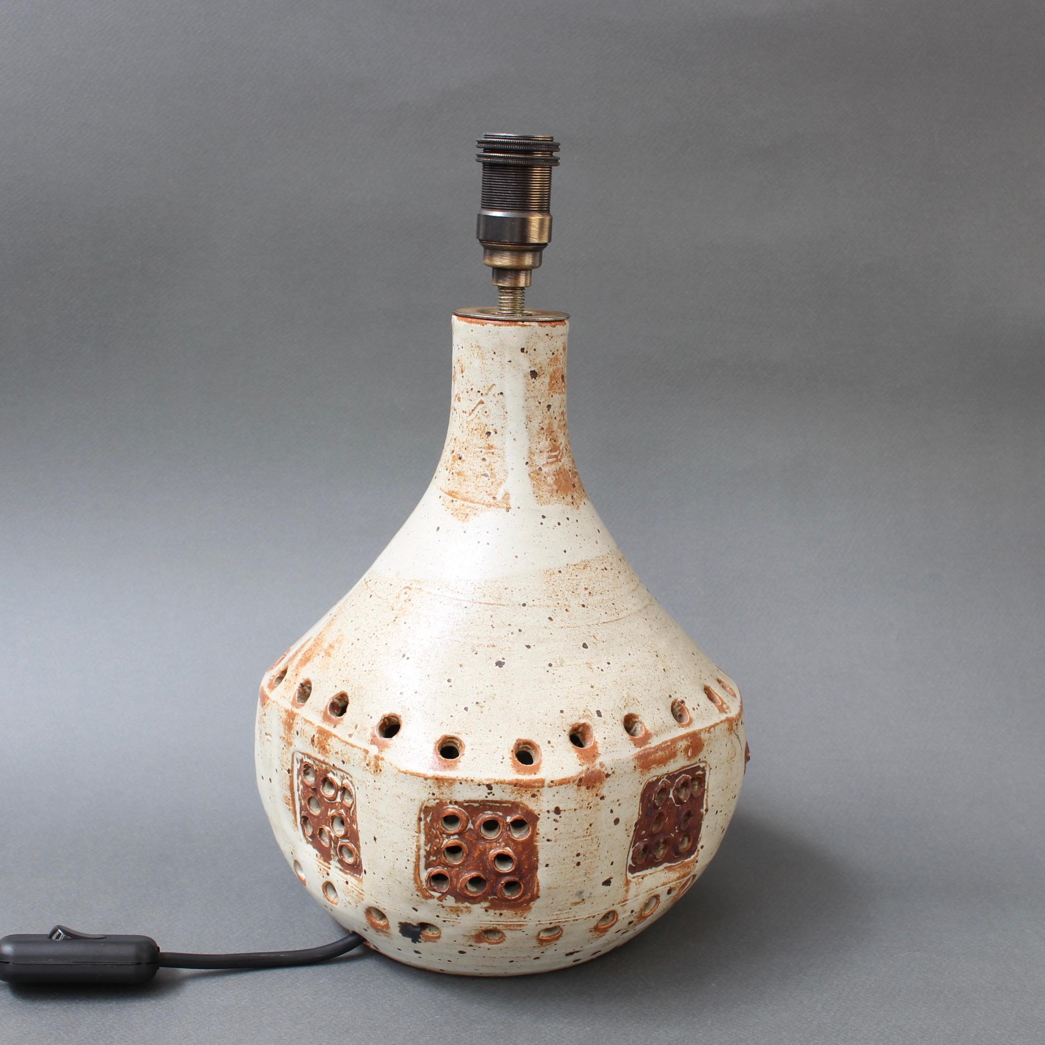 Vintage Ceramic Table Lamp in the Style of Georges Pelletier, circa 1970s 2