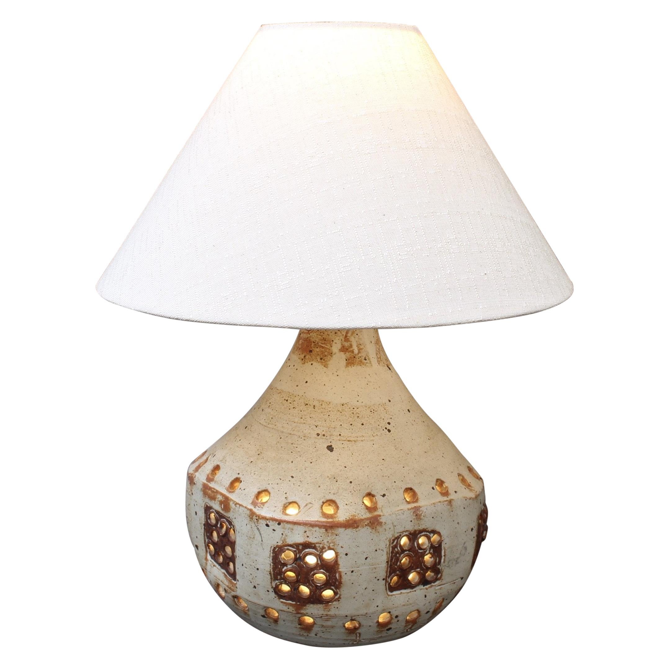 Vintage Ceramic Table Lamp in the Style of Georges Pelletier, circa 1970s