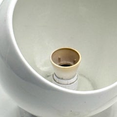 Lampe de table vintage en céramique blanche - MCM Design Italian Lighting