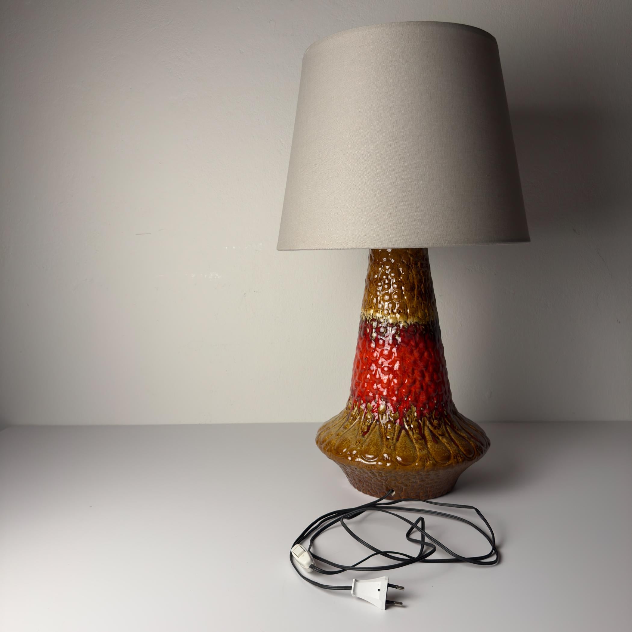 Vintage Ceramic table lamp LAVA by KIL Liboje, Yugoslavia, 1960s For Sale 4