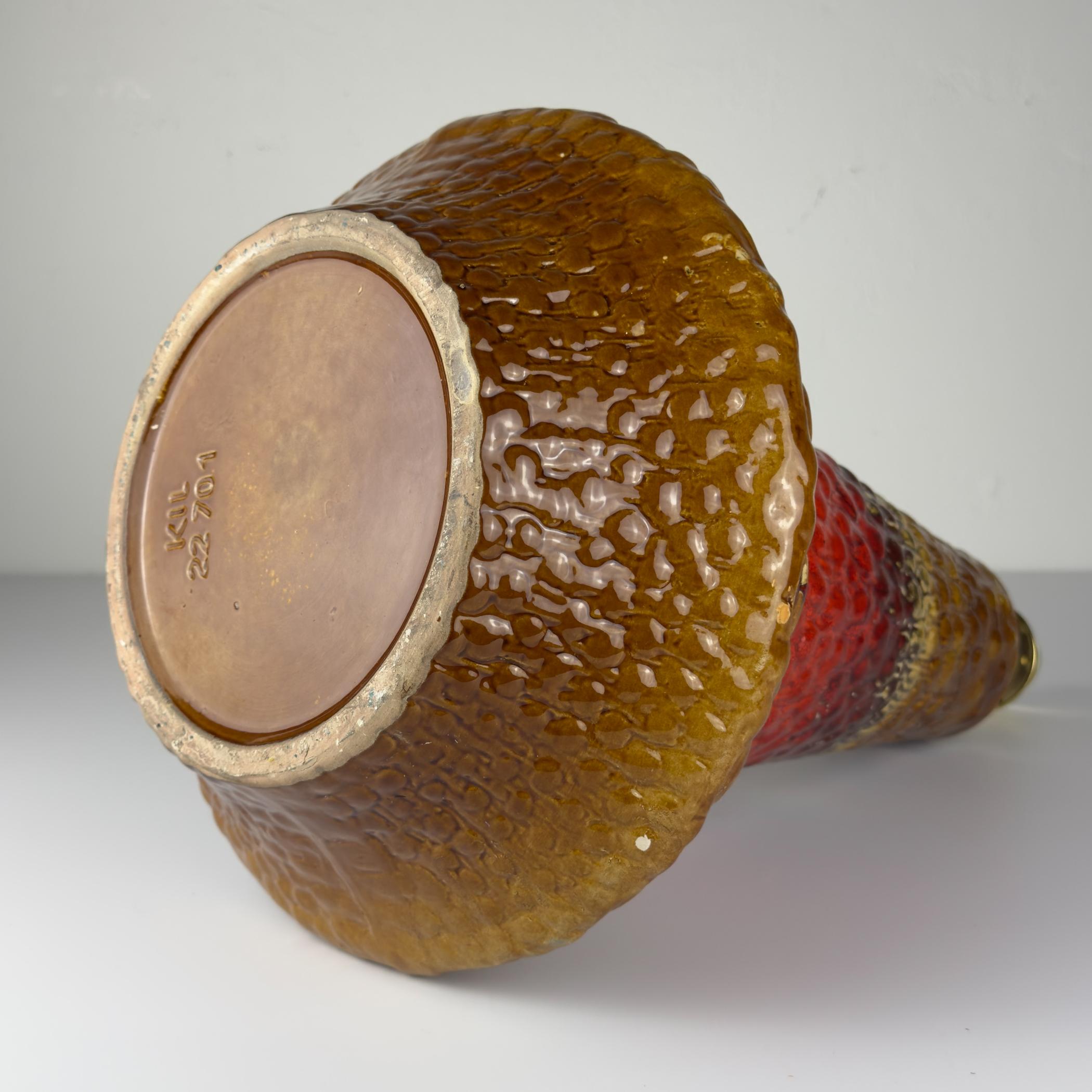 Vintage Ceramic table lamp LAVA by KIL Liboje, Yugoslavia, 1960s For Sale 8