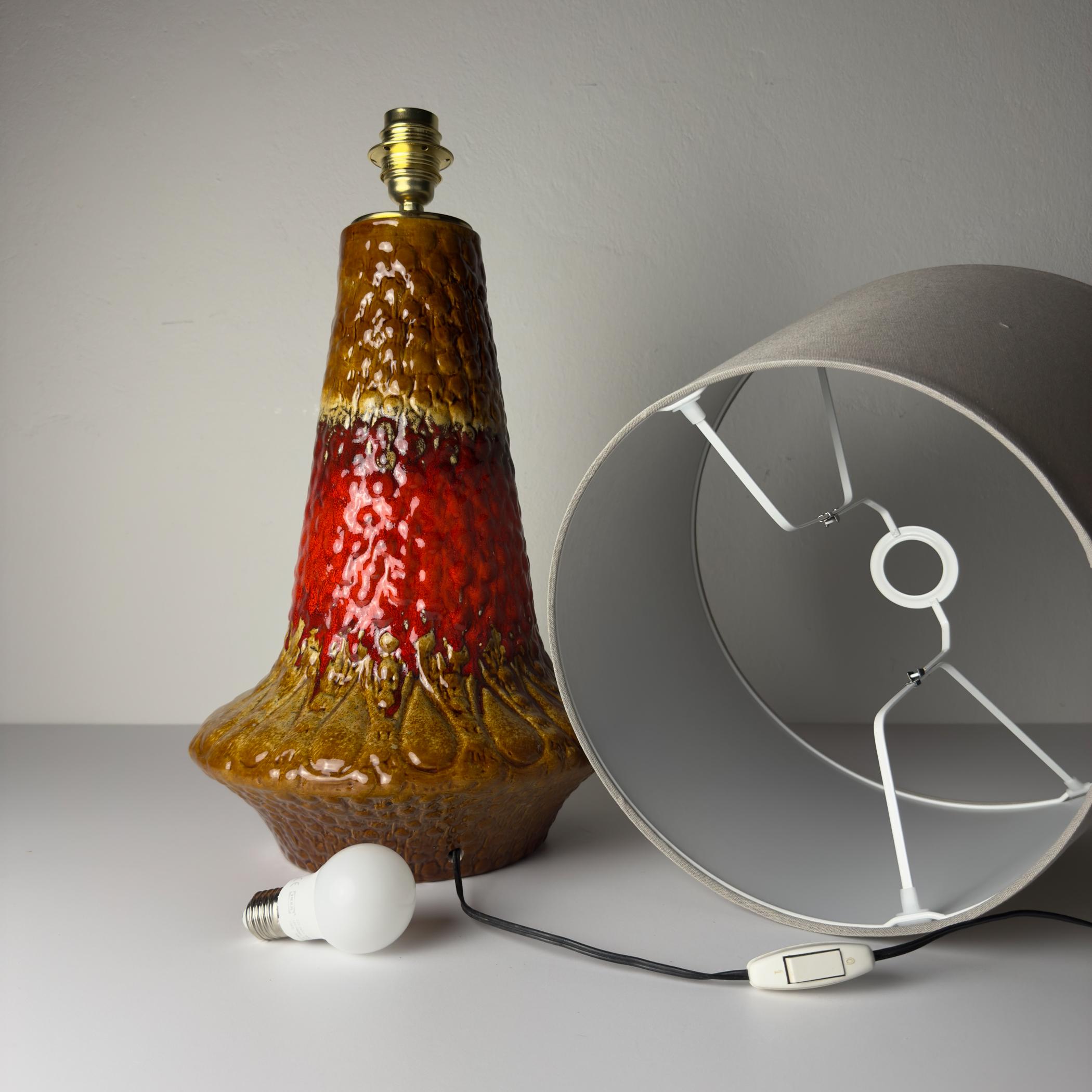 Vintage Ceramic table lamp LAVA by KIL Liboje, Yugoslavia, 1960s For Sale 10