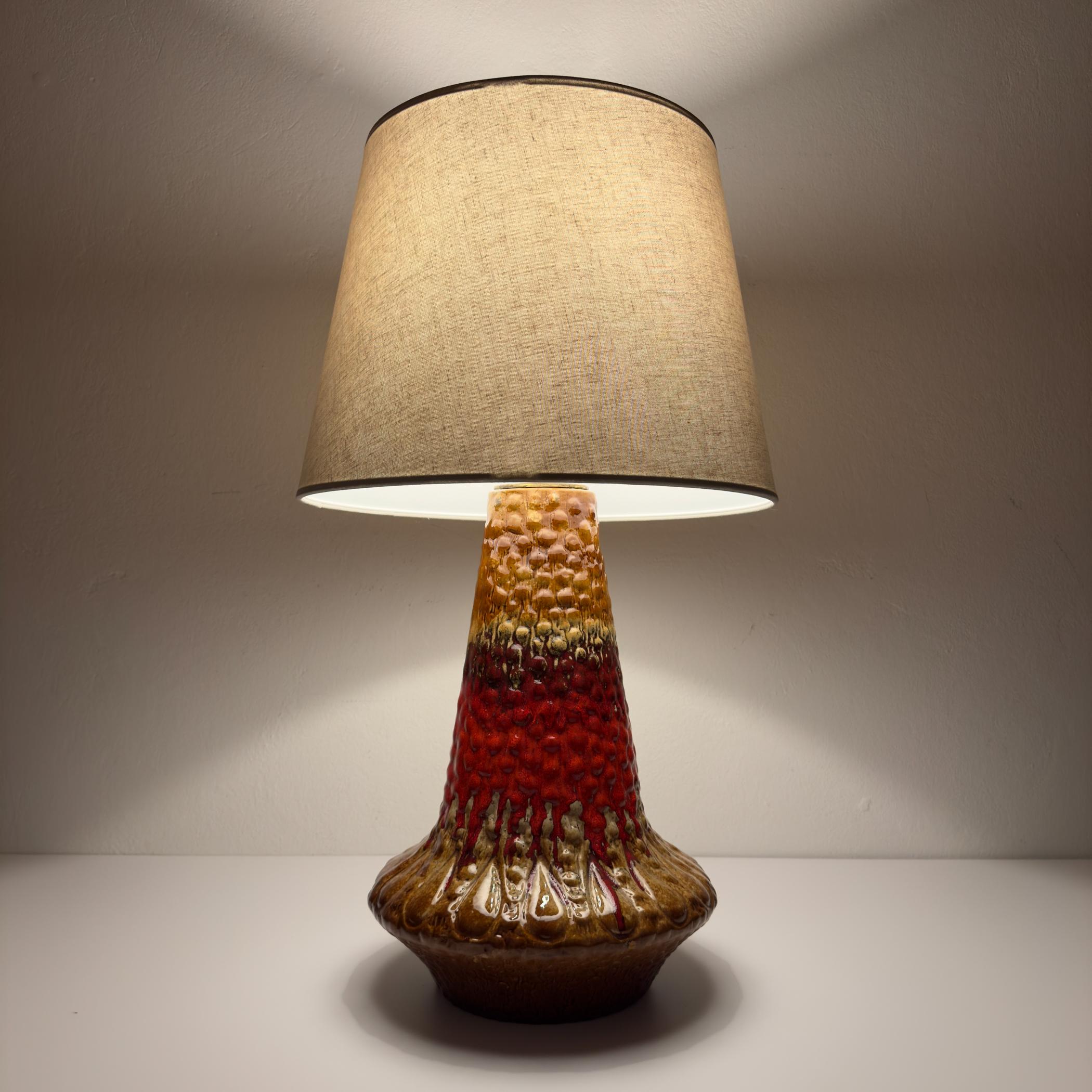 Slovenian Vintage Ceramic table lamp LAVA by KIL Liboje, Yugoslavia, 1960s For Sale
