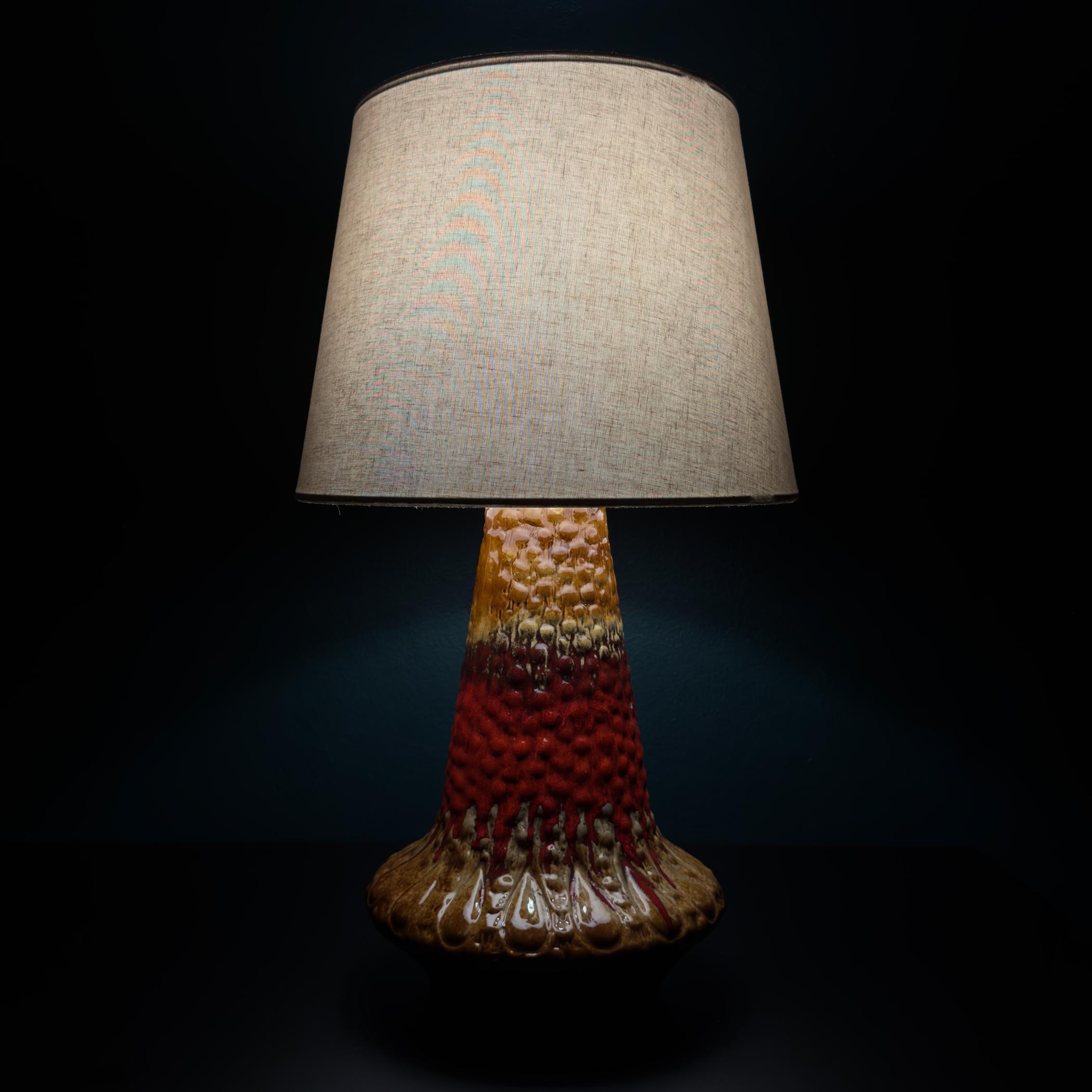 Vintage Ceramic table lamp LAVA by KIL Liboje, Yugoslavia, 1960s In Good Condition For Sale In Miklavž Pri Taboru, SI
