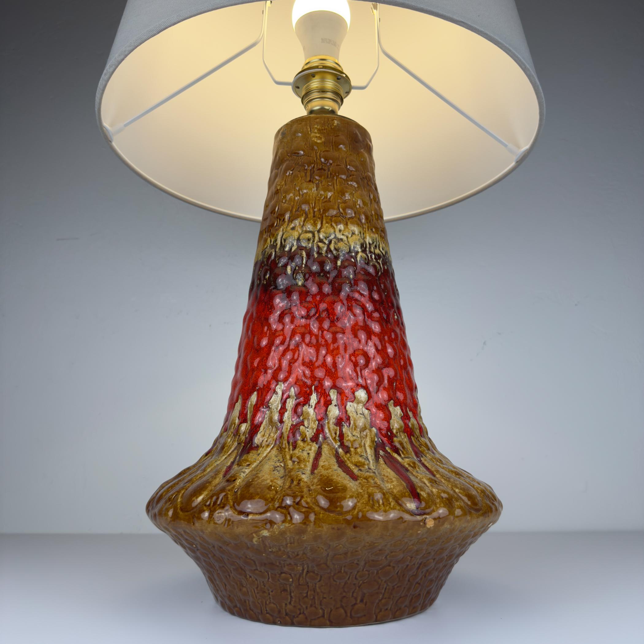20th Century Vintage Ceramic table lamp LAVA by KIL Liboje, Yugoslavia, 1960s For Sale