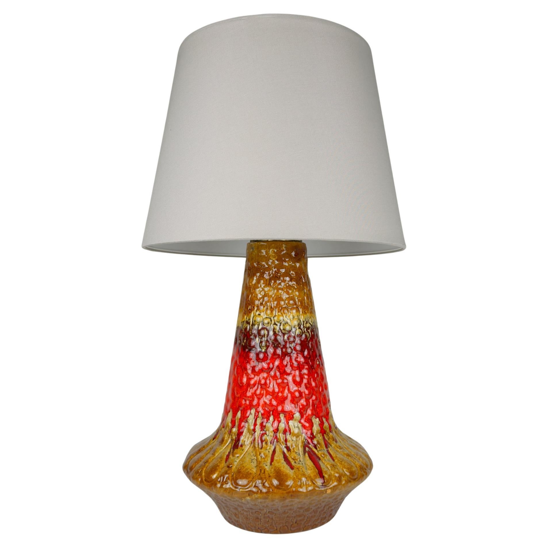 Vintage Ceramic table lamp LAVA by KIL Liboje, Yugoslavia, 1960s For Sale
