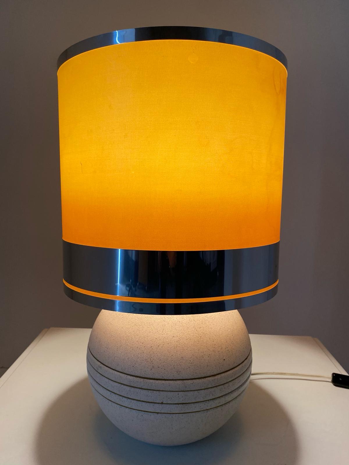 Vintage Ceramic Table Lamp, Reggiani, italy 1970s For Sale 1
