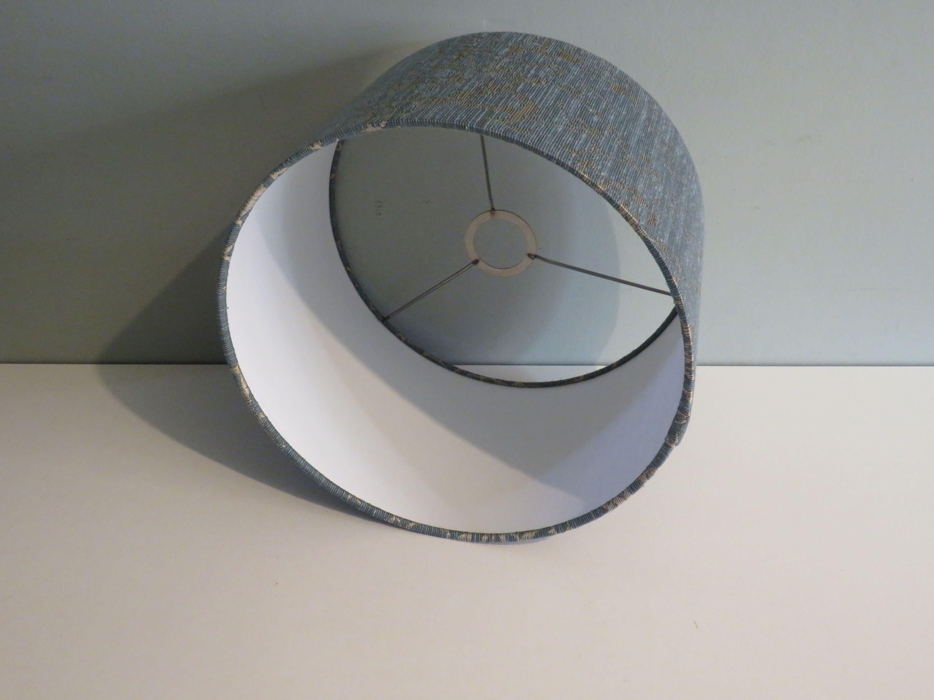 Ceramic Vintage ceramic table lamp with custom-made lampshade. For Sale