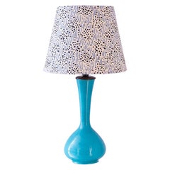 Vintage Ceramic Table Lamp with Customised Shade, France, 1960
s