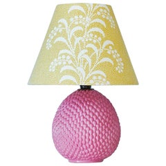 Vintage Ceramic Table Lamp with Customized Shade by the Apartment, France, 1930s