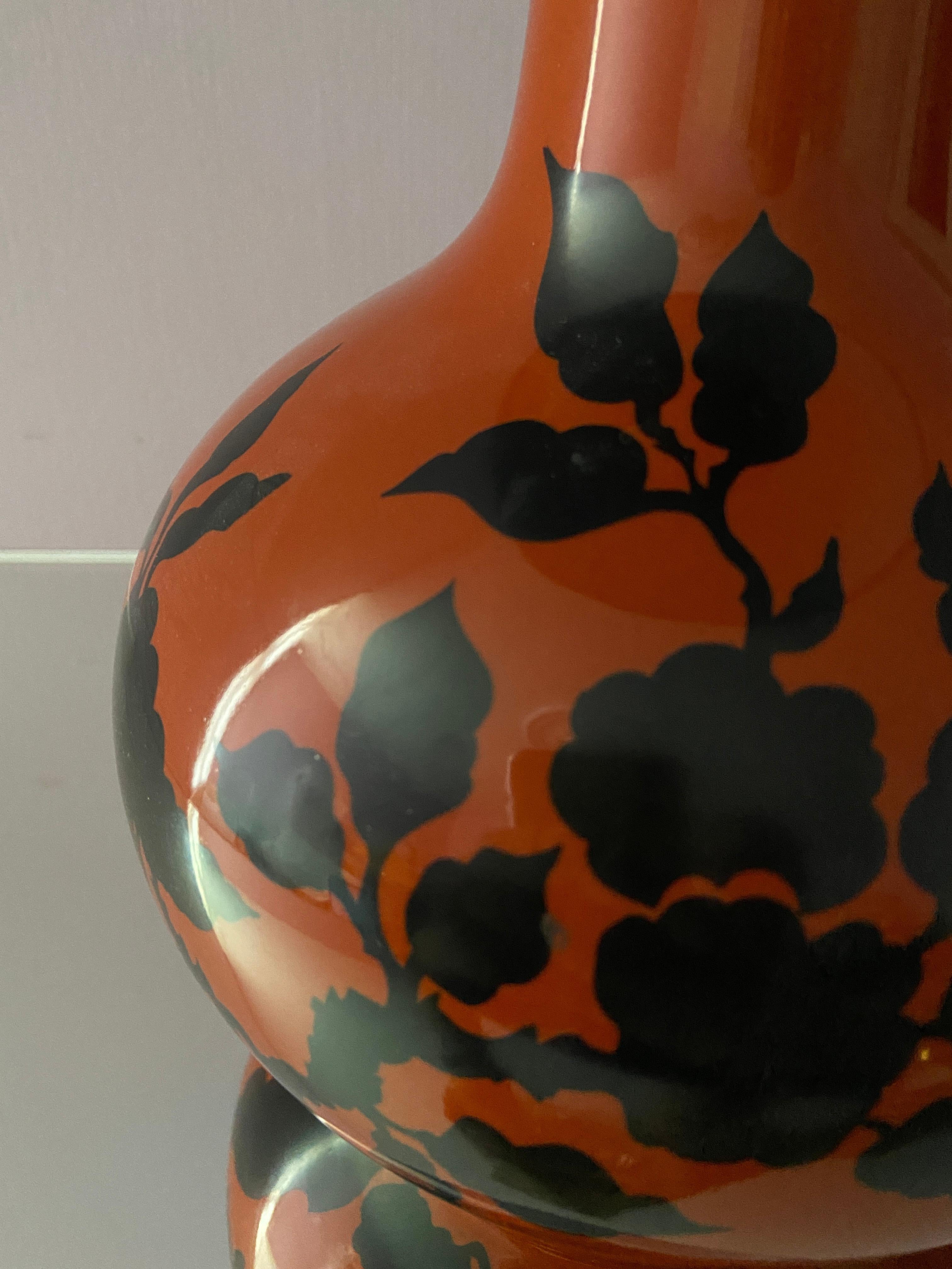 Vintage Ceramic Table Lamp with Customized Shade, France 1960's In Good Condition In Copenhagen K, DK