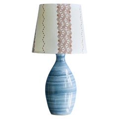 Vintage Ceramic Table Lamp With Customized Shade By The Apartment, France 1970's