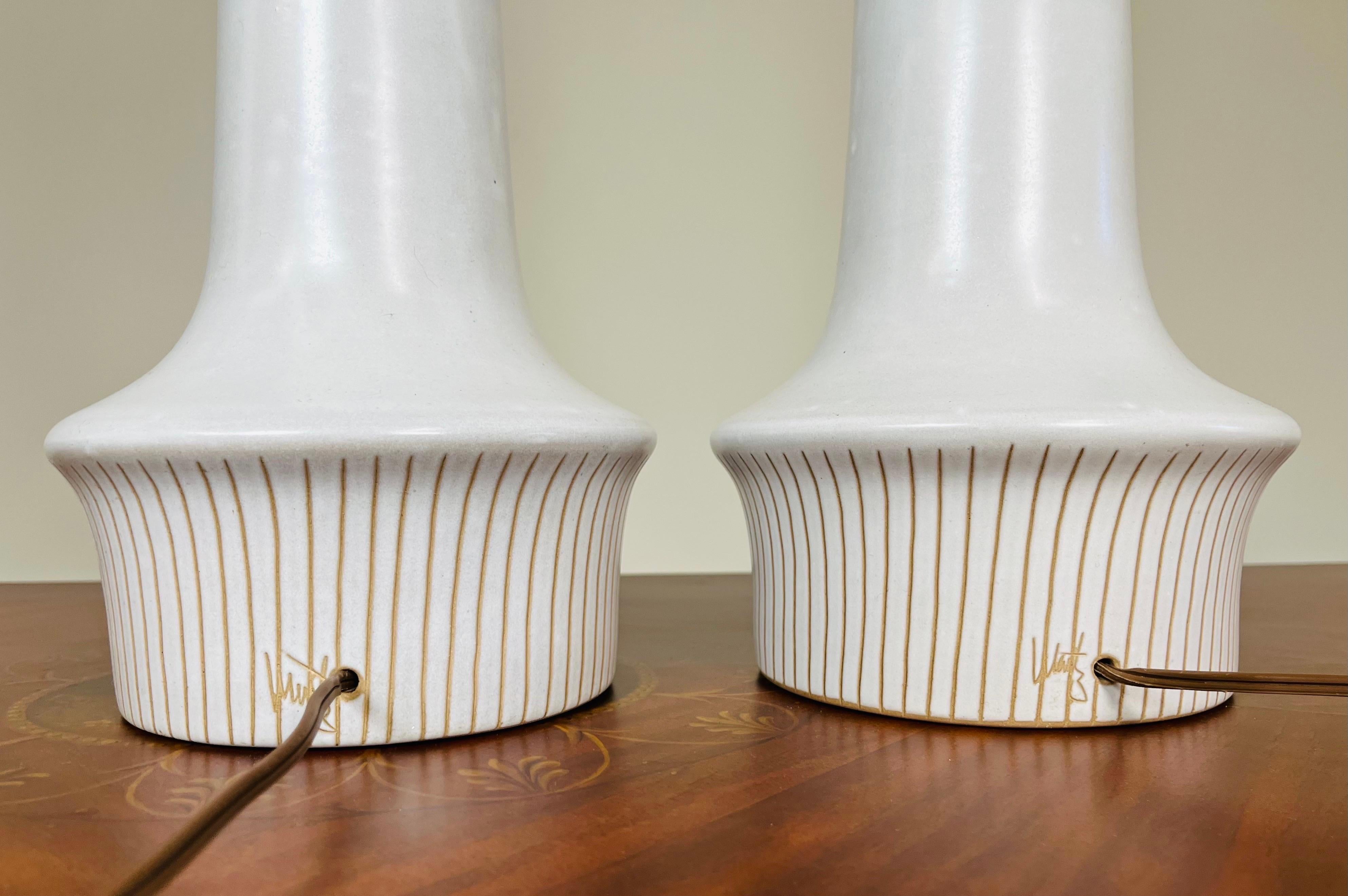 Vintage Ceramic Table Lamps By Gordon & Jane Martz for Marshall Studios For Sale 1