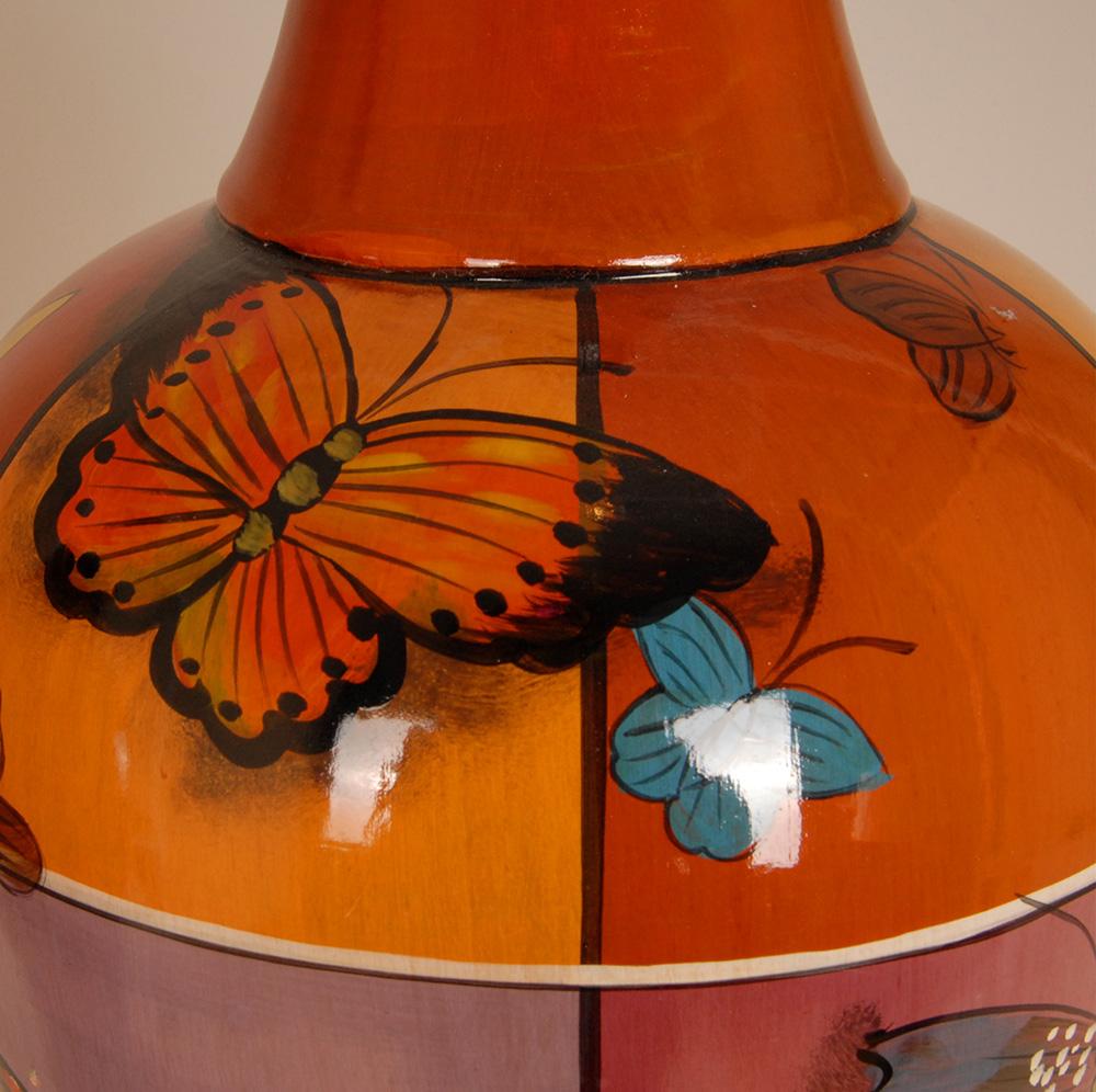 Vintage Ceramic Table Lamps French Butterflies Modern Lamps - a Pair For Sale 6