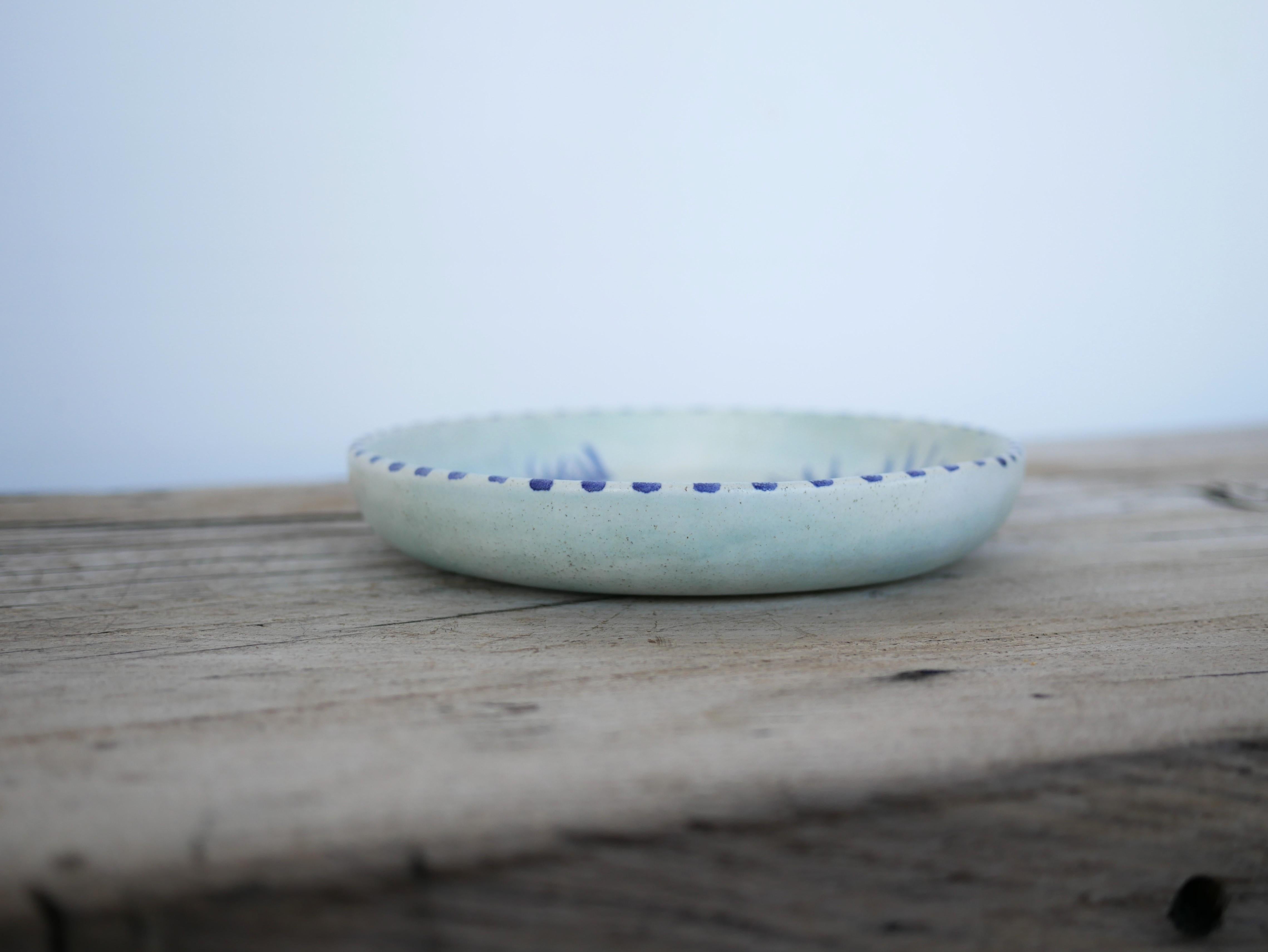 Plato de cardo de cerámica vintage de Marie Madeleine Jolly en Bueno estado para la venta en AIGNAN, FR