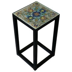 Vintage Ceramic Tile Side Table