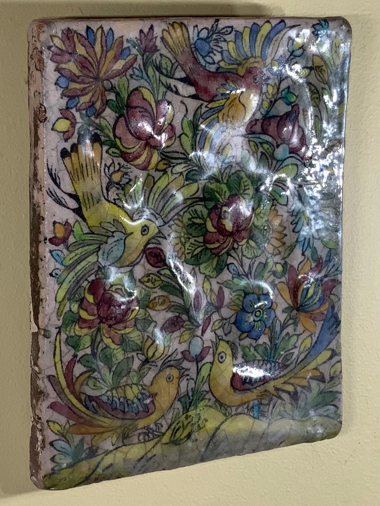Vintage Ceramic Tile Wall Hanging For Sale at 1stDibs