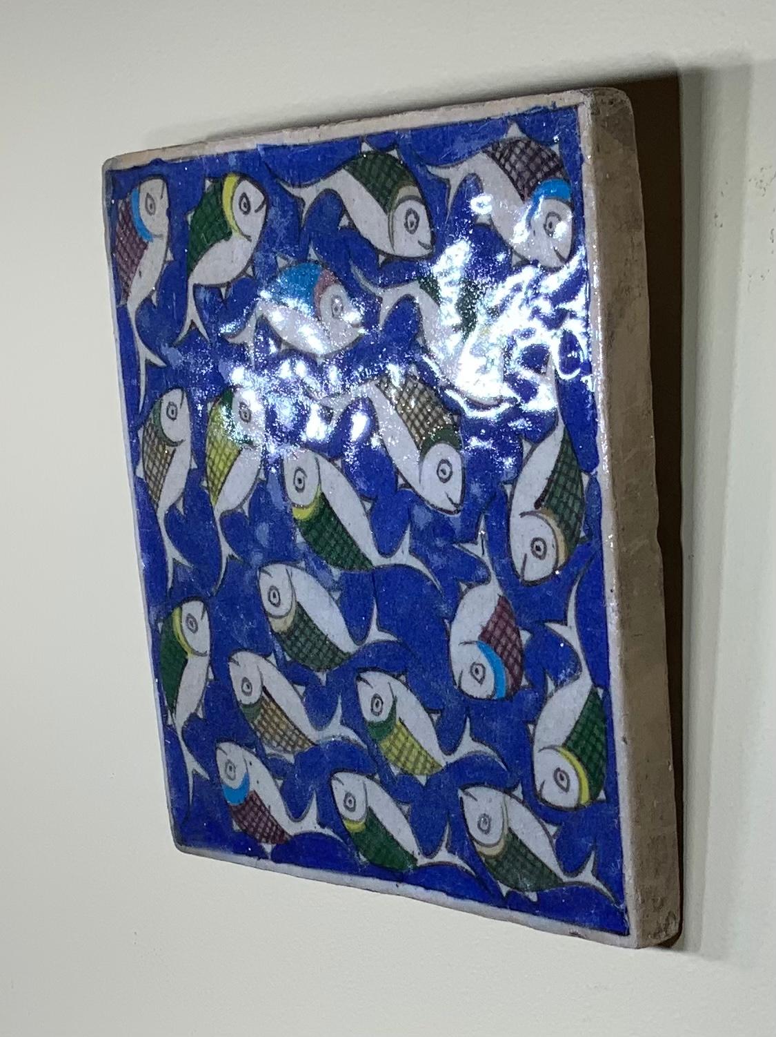 Vintage Ceramic Tile Wall Hanging In Good Condition In Delray Beach, FL