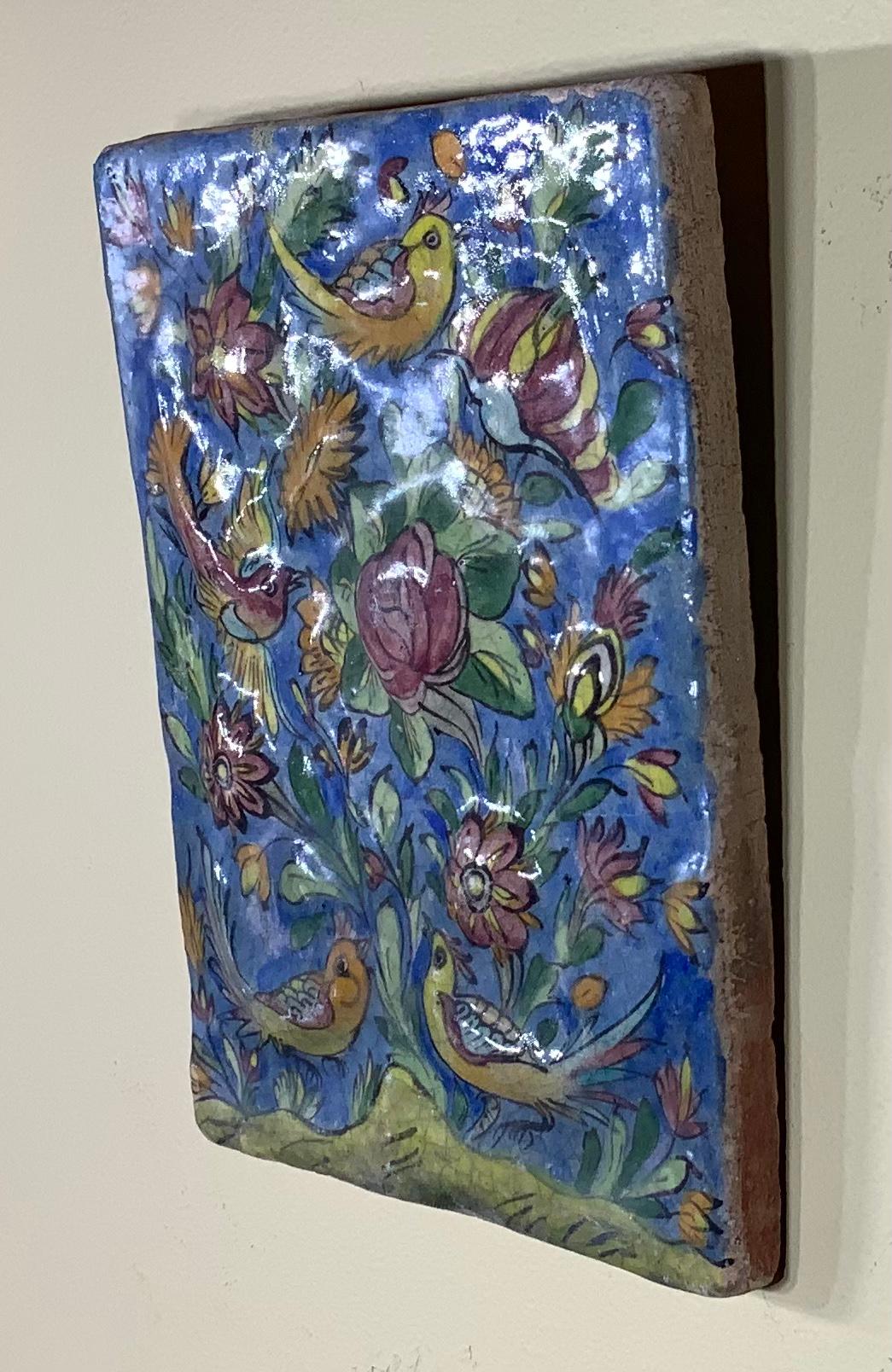 Vintage-Keramikfliesen-Wandbehang im Angebot 1