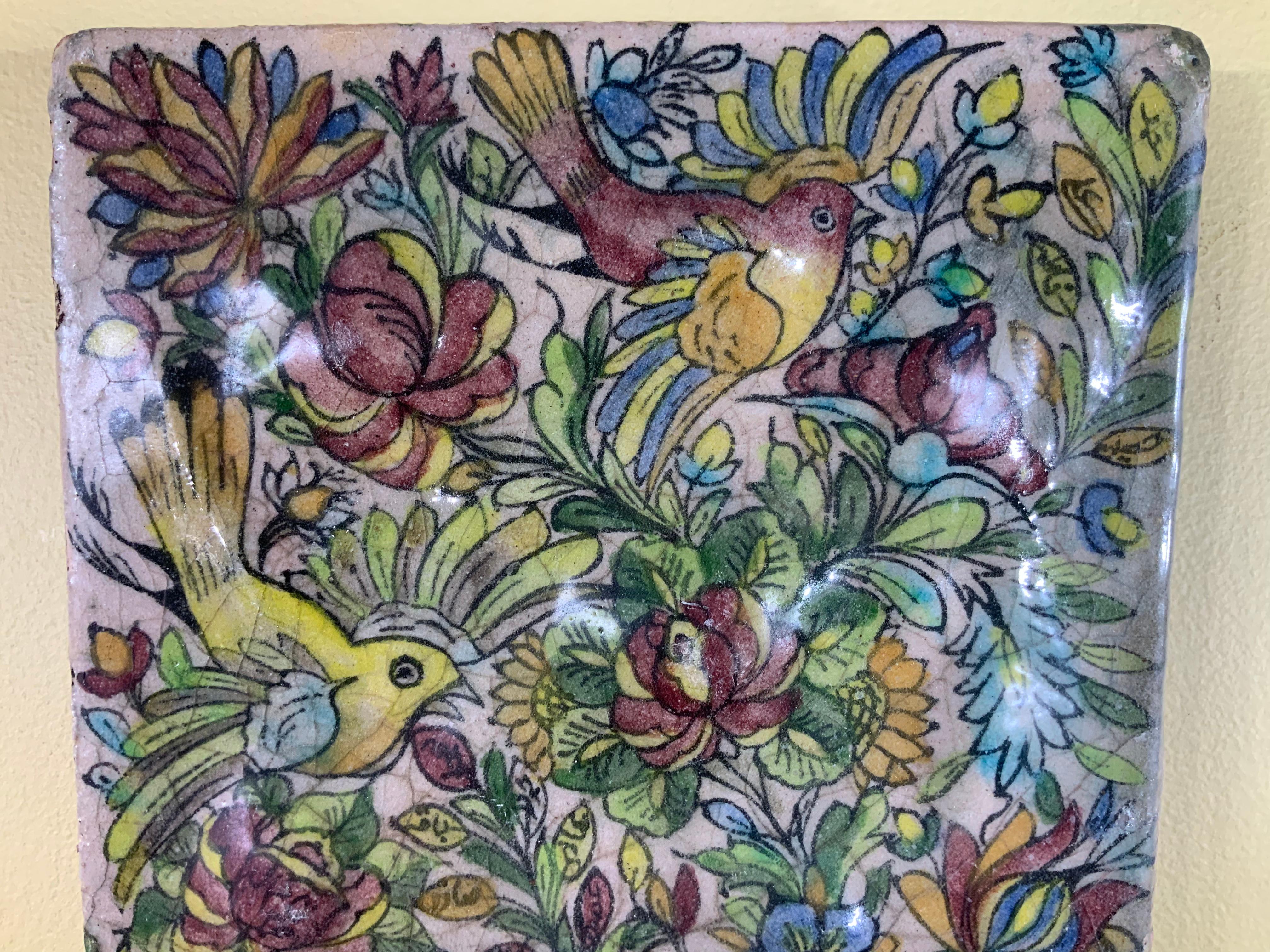 Vintage-Keramikfliesen-Wandbehang im Angebot 2