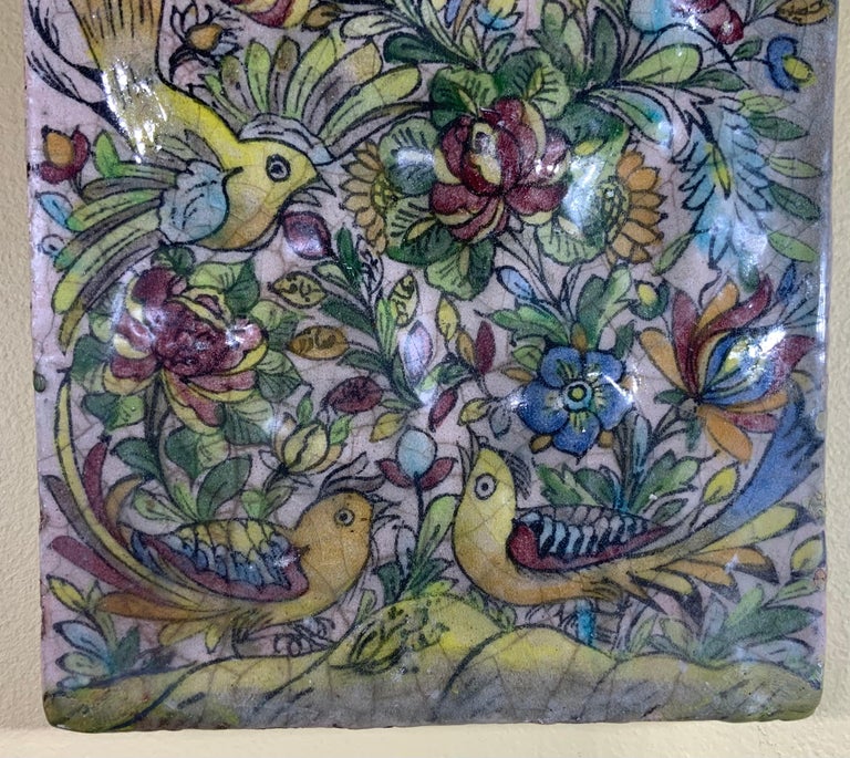 Vintage Ceramic Tile Wall Hanging For Sale at 1stDibs