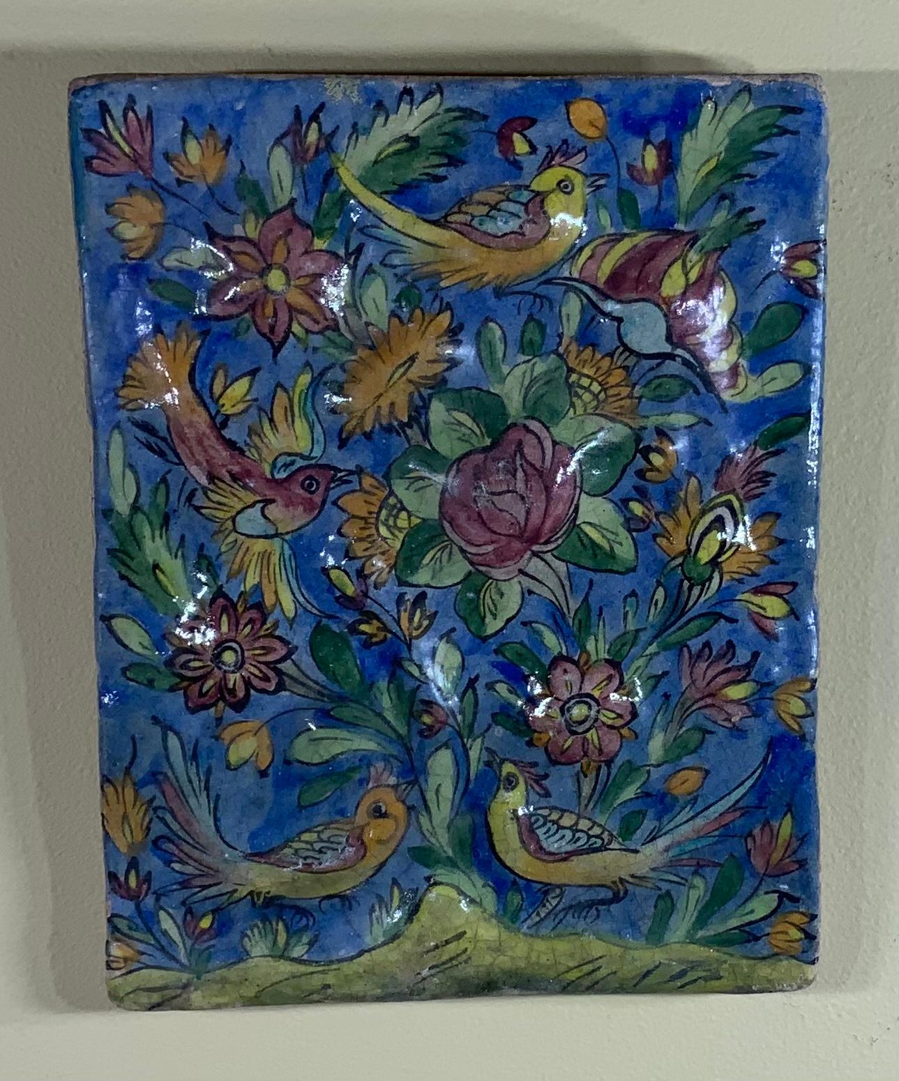 Vintage-Keramikfliesen-Wandbehang im Angebot 4