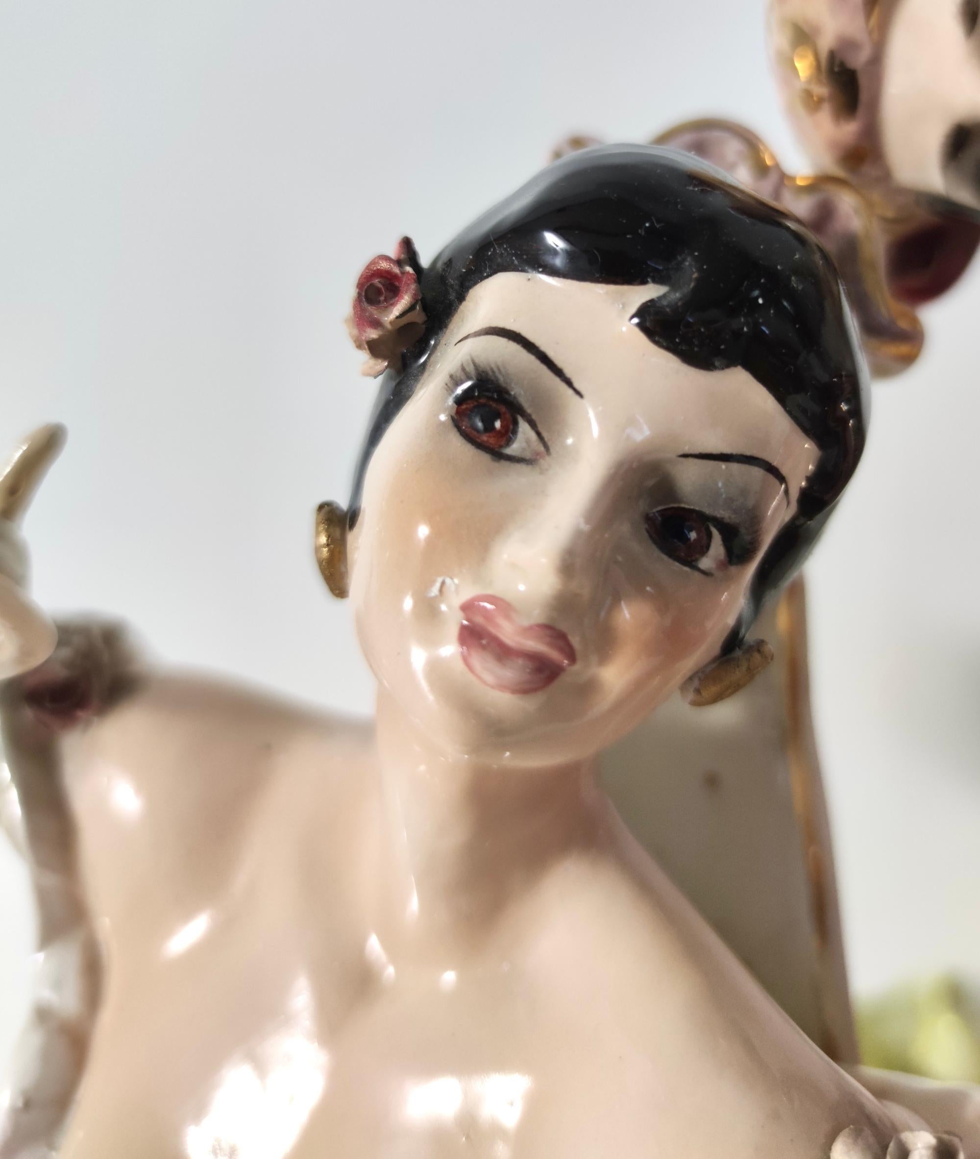 Vintage-Torero- und Flamenco-Tänzerfiguren aus Keramik von Giovanni Girardi, Italien im Angebot 2