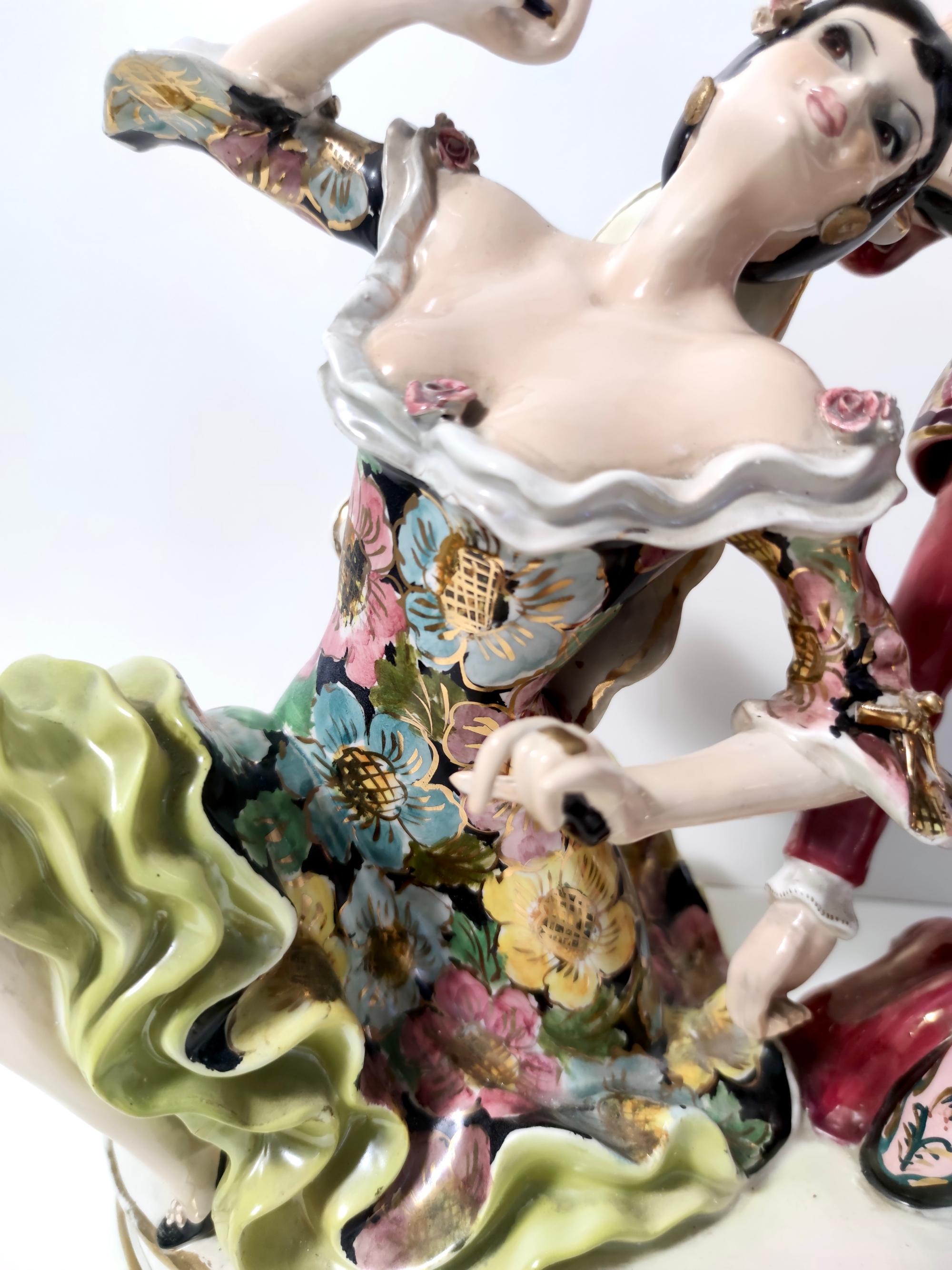 Figures de danseurs en céramique vintage Torero et Flamenco de Giovanni Girardi, Italie en vente 4