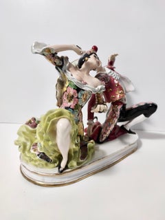 Figure di Torero e Ballerina di Flamenco in ceramica vintage di Giovanni Girardi, Italia