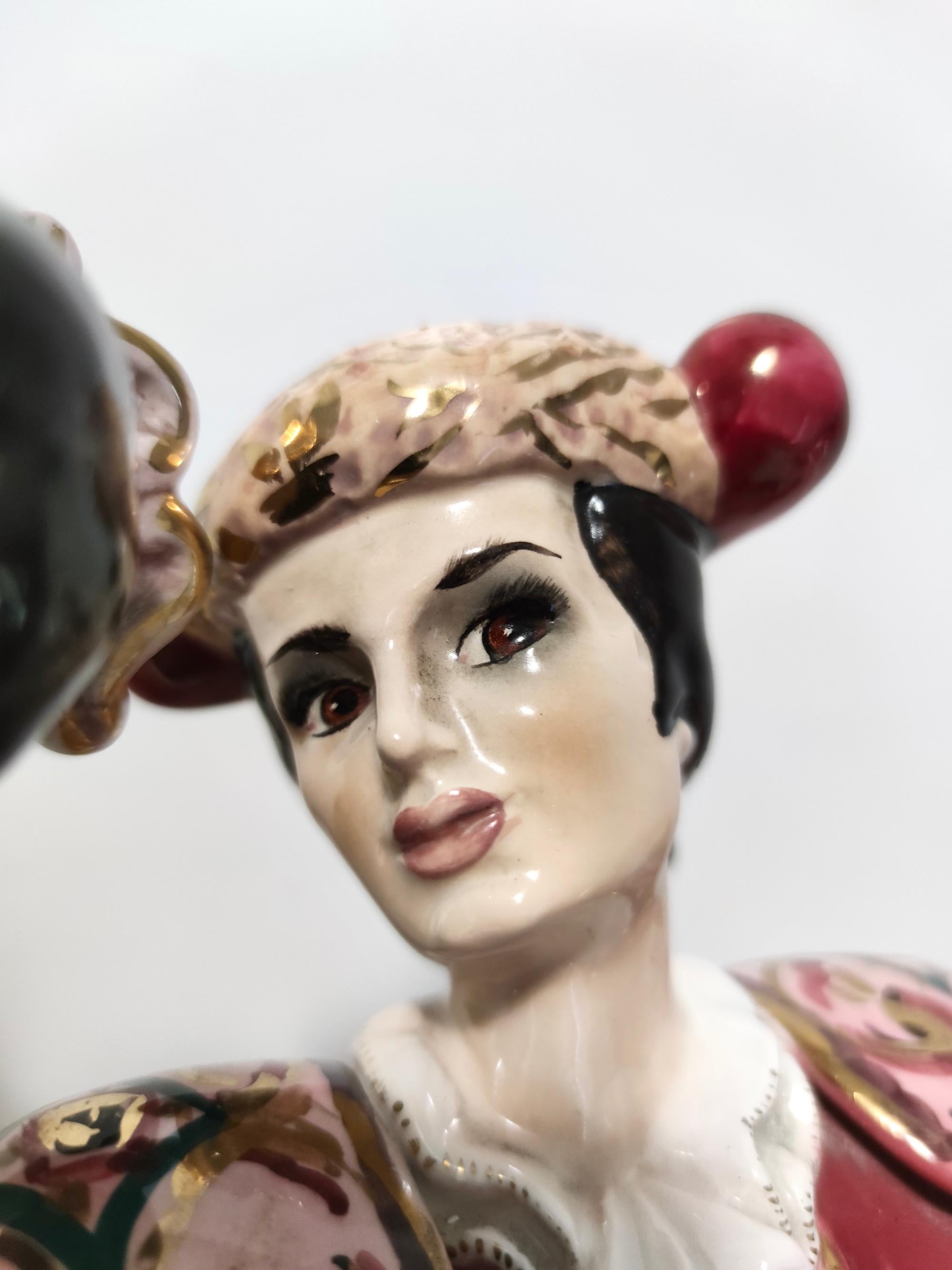 Vintage-Torero- und Flamenco-Tänzerfiguren aus Keramik von Giovanni Girardi, Italien im Zustand „Hervorragend“ im Angebot in Bresso, Lombardy