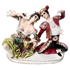 Vintage Ceramic Torero and Flamenco Dancer Figures by Giovanni Girardi, Italy