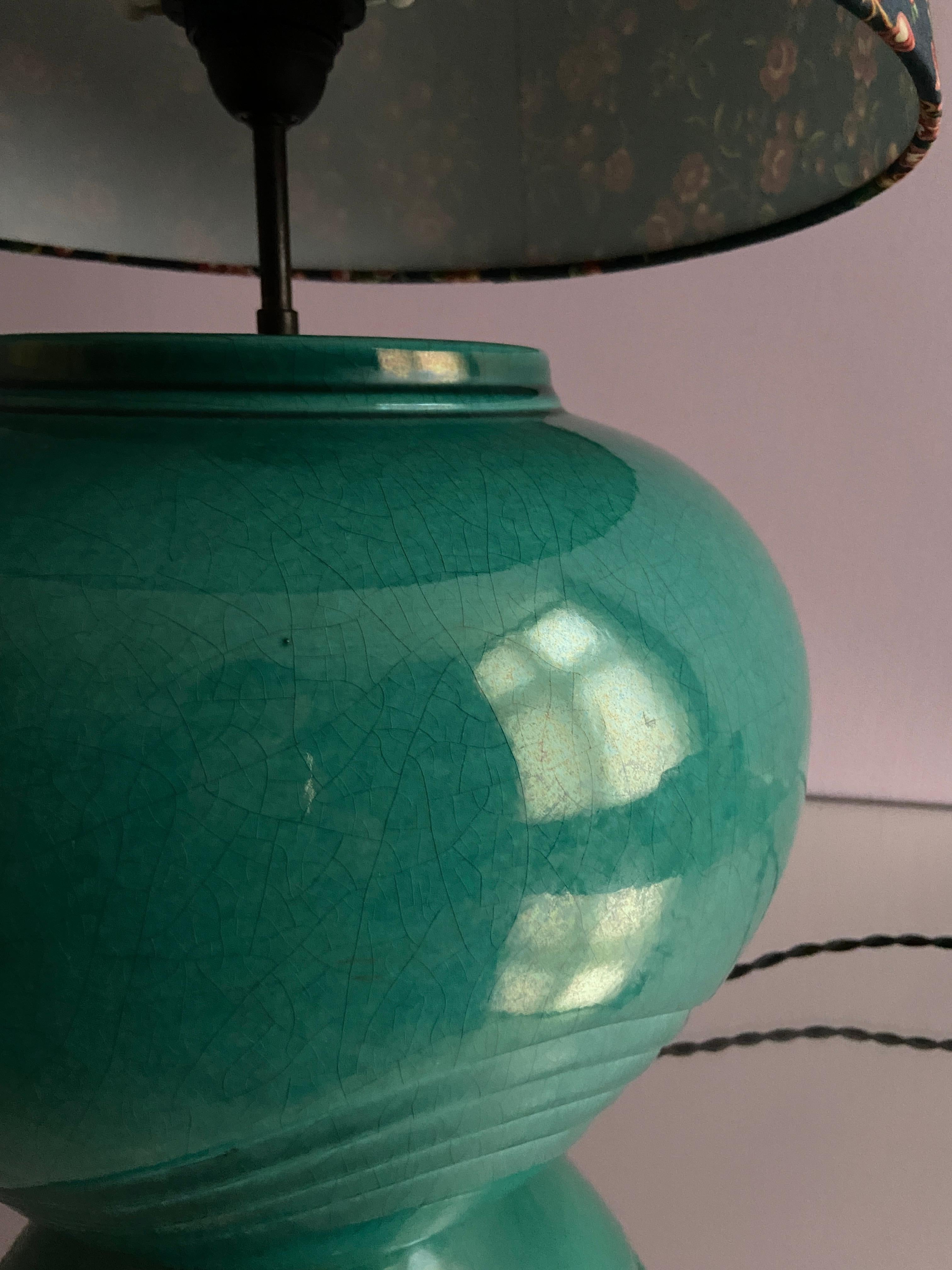 turquoise ceramic lamp