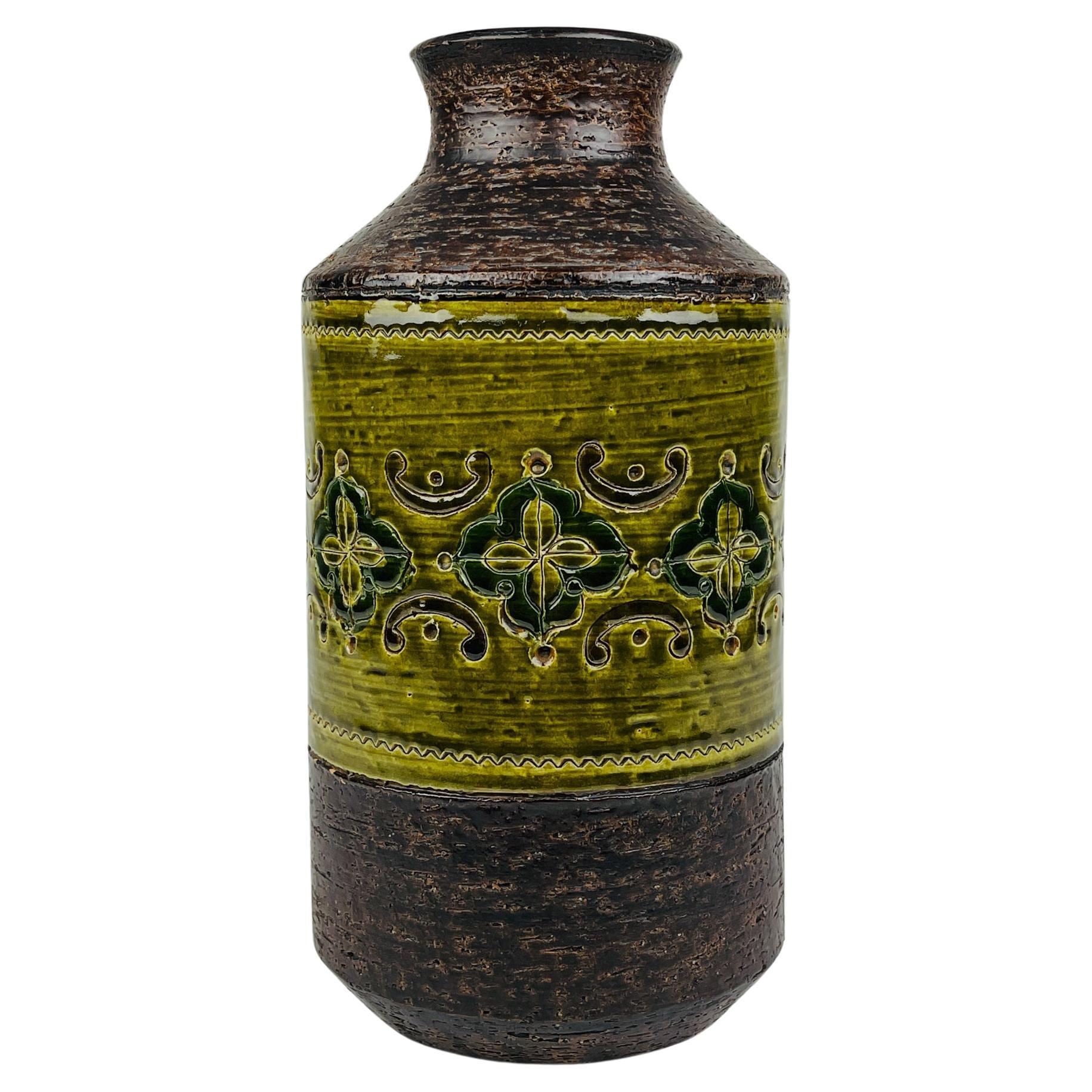 Vintage ceramic vase, design Aldo Londi, Bitossi Italy 1970s